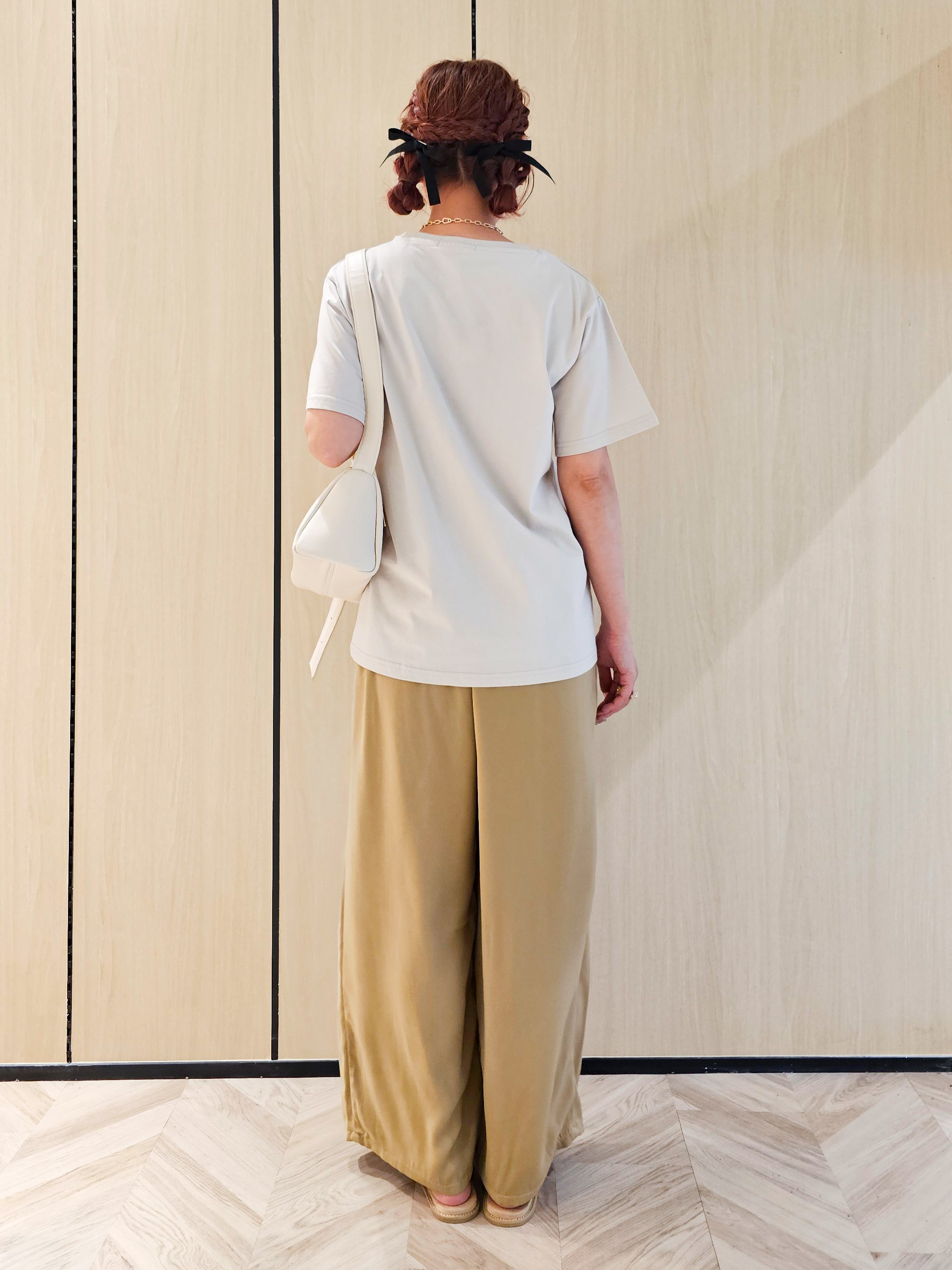 ゆゆさんの「SHOO･LA･RUE｜【綿100%/ひんやり/S-LL】選べる3柄 大人のプリントTシャツ」を使ったコーディネート