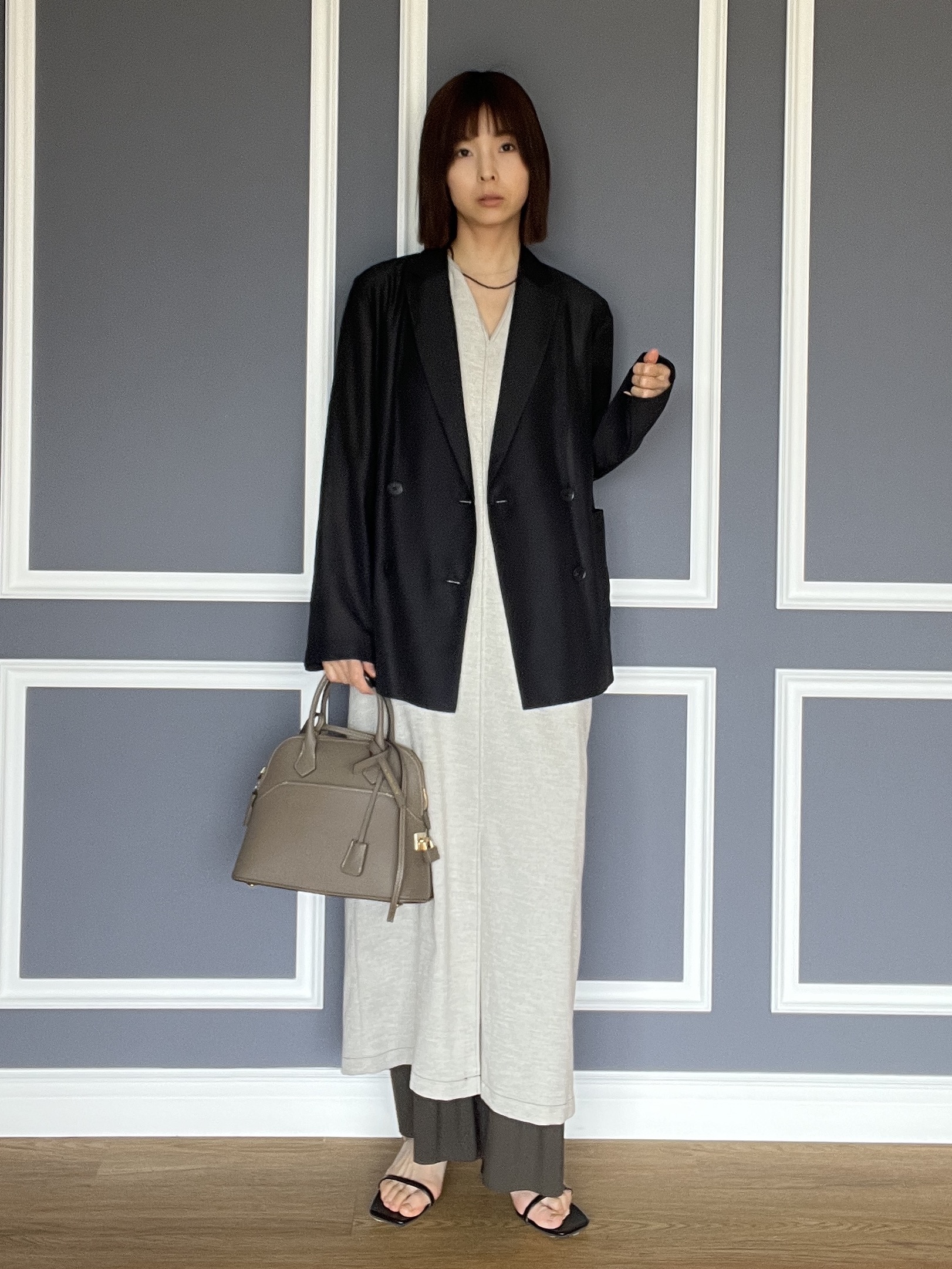 misaさんの「DRESSTERIOR｜【接触冷感】イージーケアー クールタッチ ワイドパンツ」を使ったコーディネート