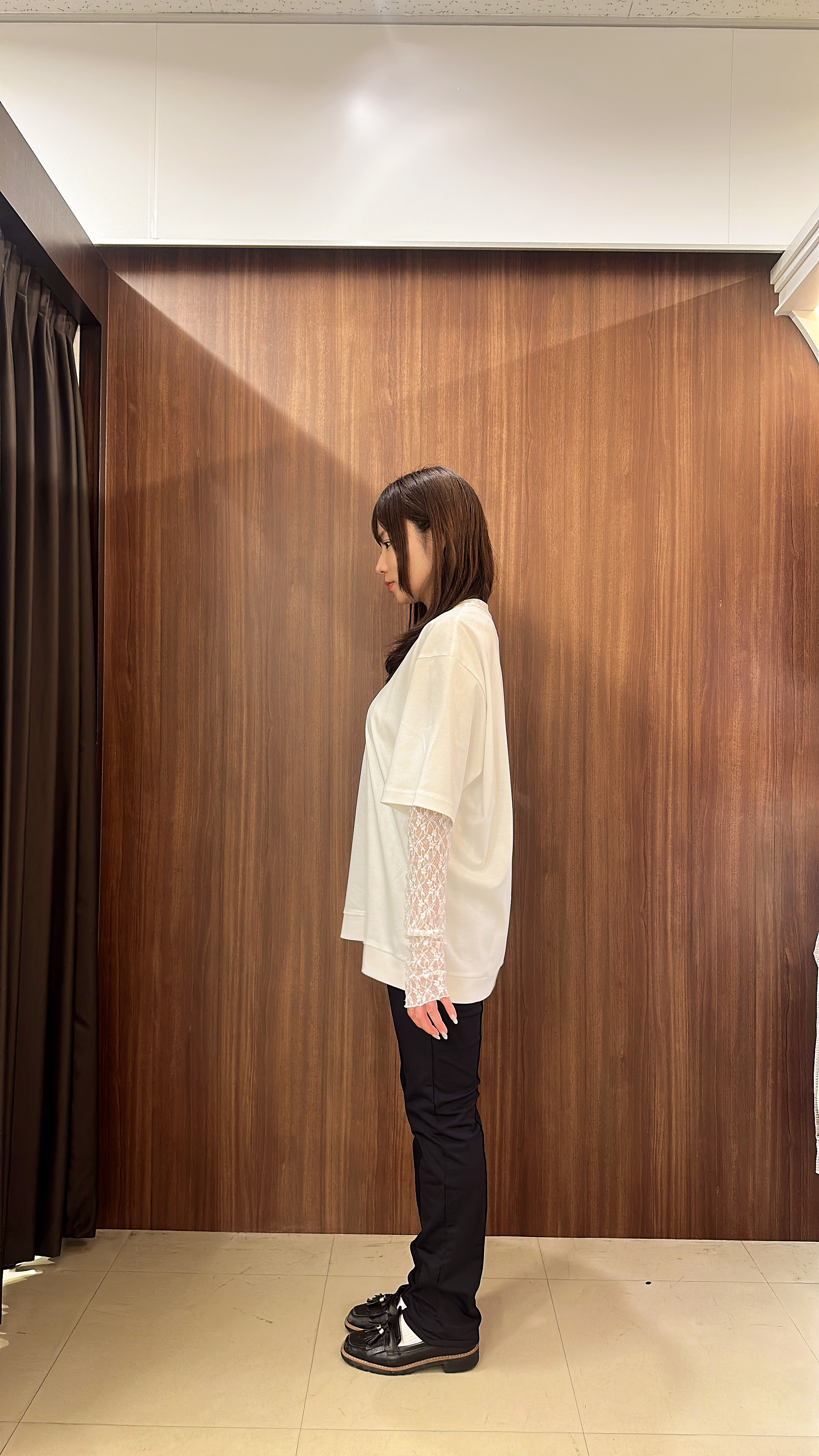 オノアサミさんの「TAKEO KIKUCHI｜【接触冷感】アイスクリアコットン Tシャツ」を使ったコーディネート