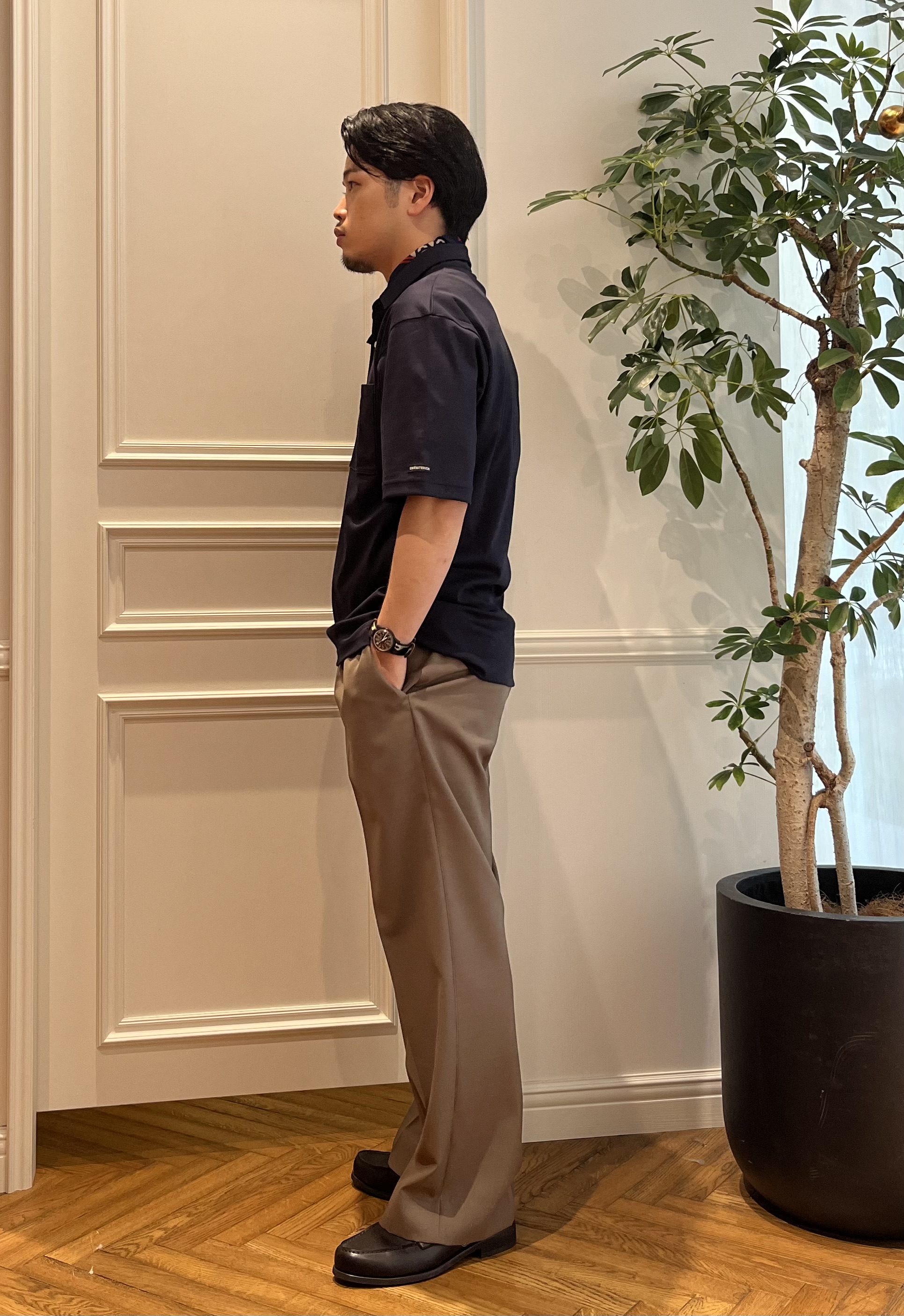 Tokuさんの「DRESSTERIOR｜【接触冷感/抗菌防臭/消臭/Safari5月号掲載】ICE CLEAR COTTON オーバーフィッ」を使ったコーディネート