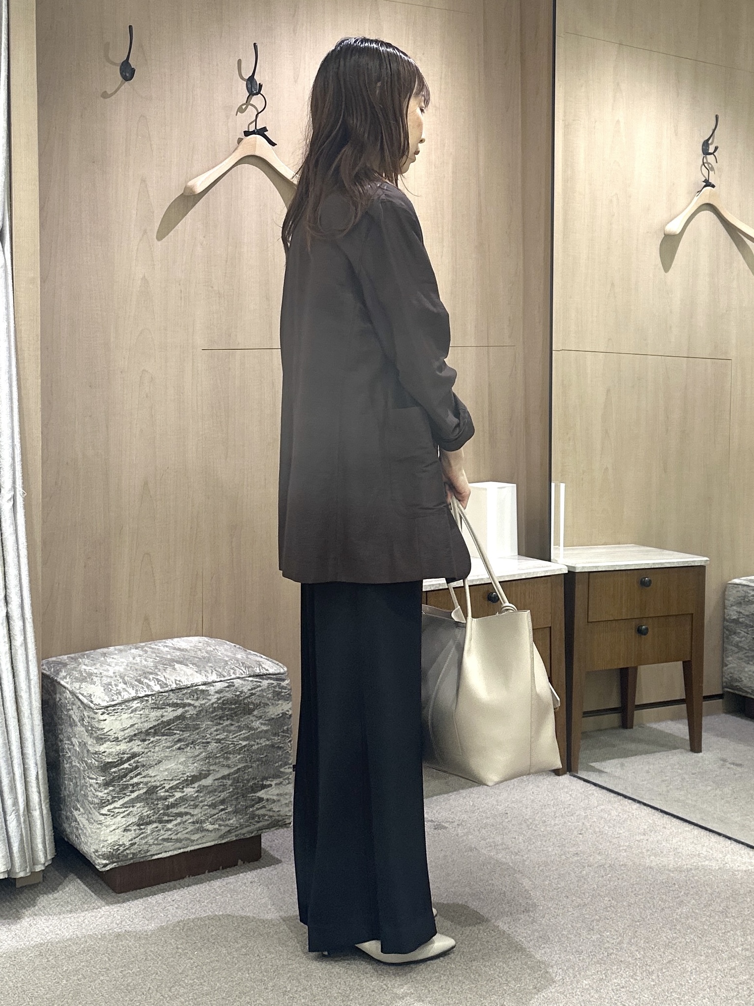 Miwaさんの「UNTITLED｜【程よいシアー感/洗える】エアリーバイオジャケット」を使ったコーディネート