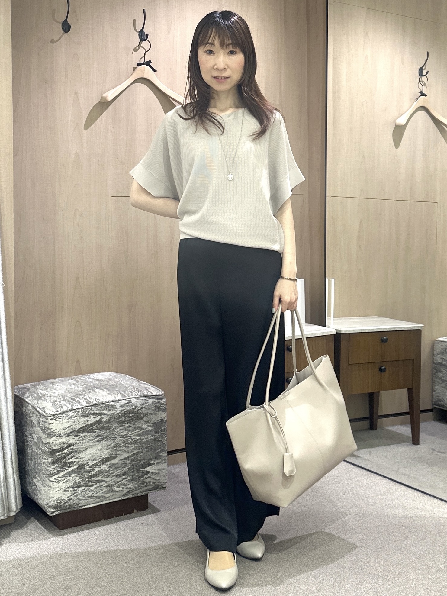 Miwaさんの「UNTITLED｜【程よいシアー感/洗える】エアリーバイオジャケット」を使ったコーディネート