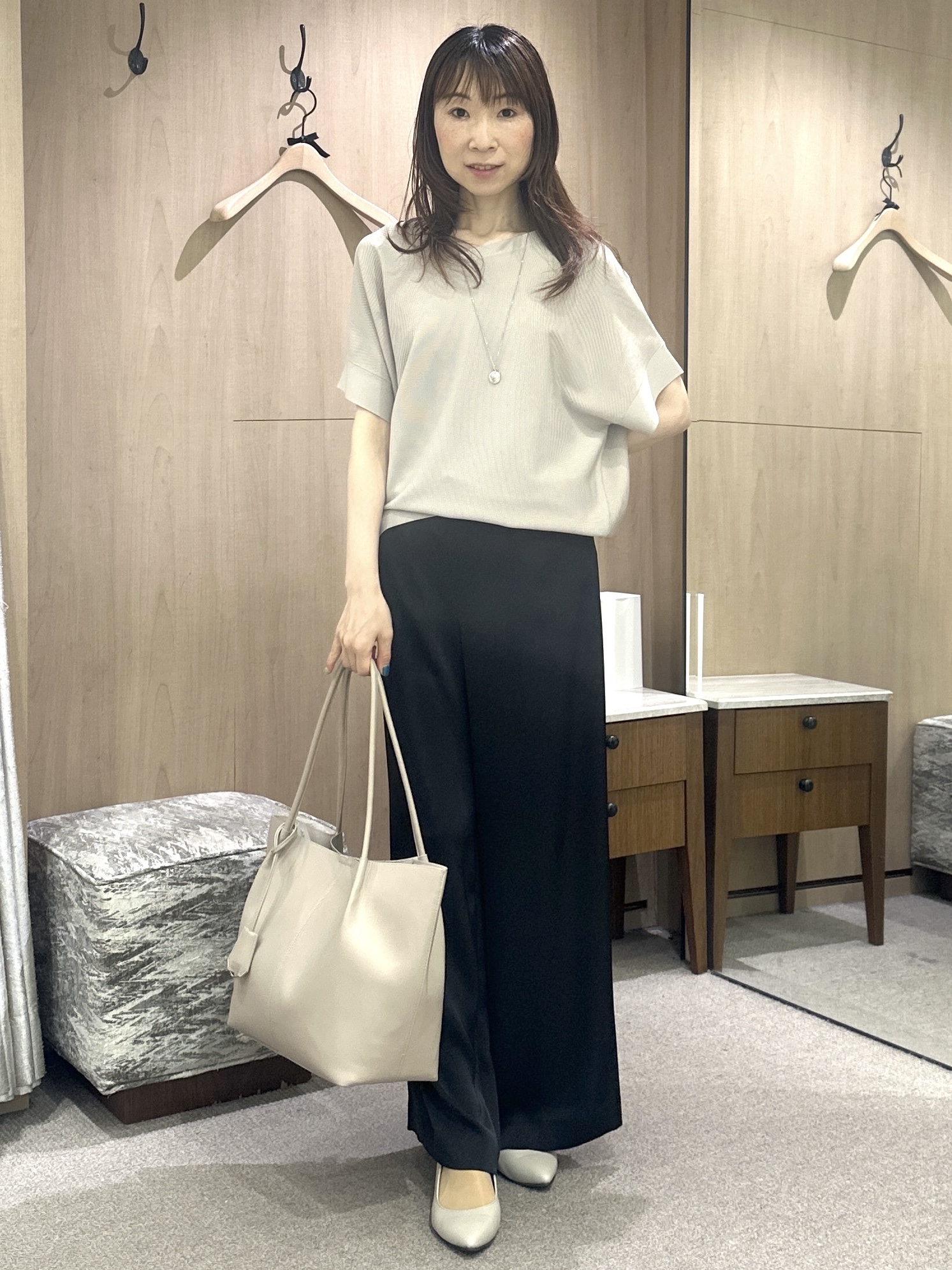 Miwaさんの「UNTITLED｜【程よいシアー感/洗える】エアリーバイオジャケット」を使ったコーディネート
