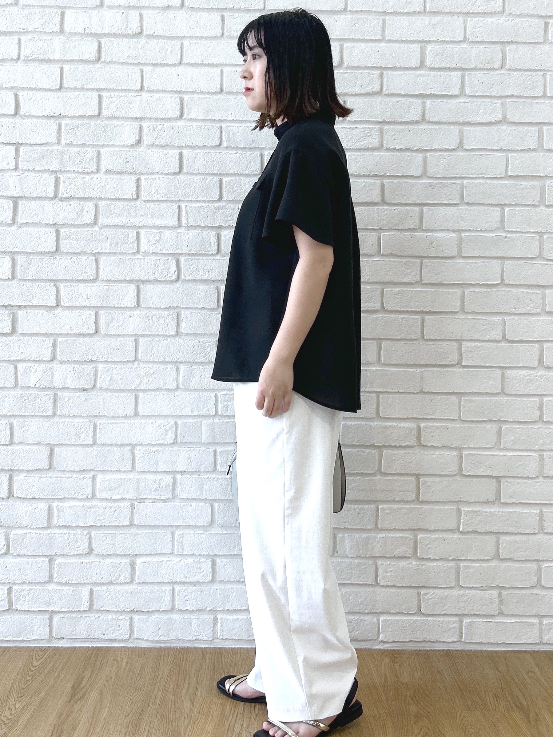 Hirokaさんの「grove｜【洗濯機OK・ひんやり/SETUP可】シワになりにくい、フレアスリーブブラウス」を使ったコーディネート
