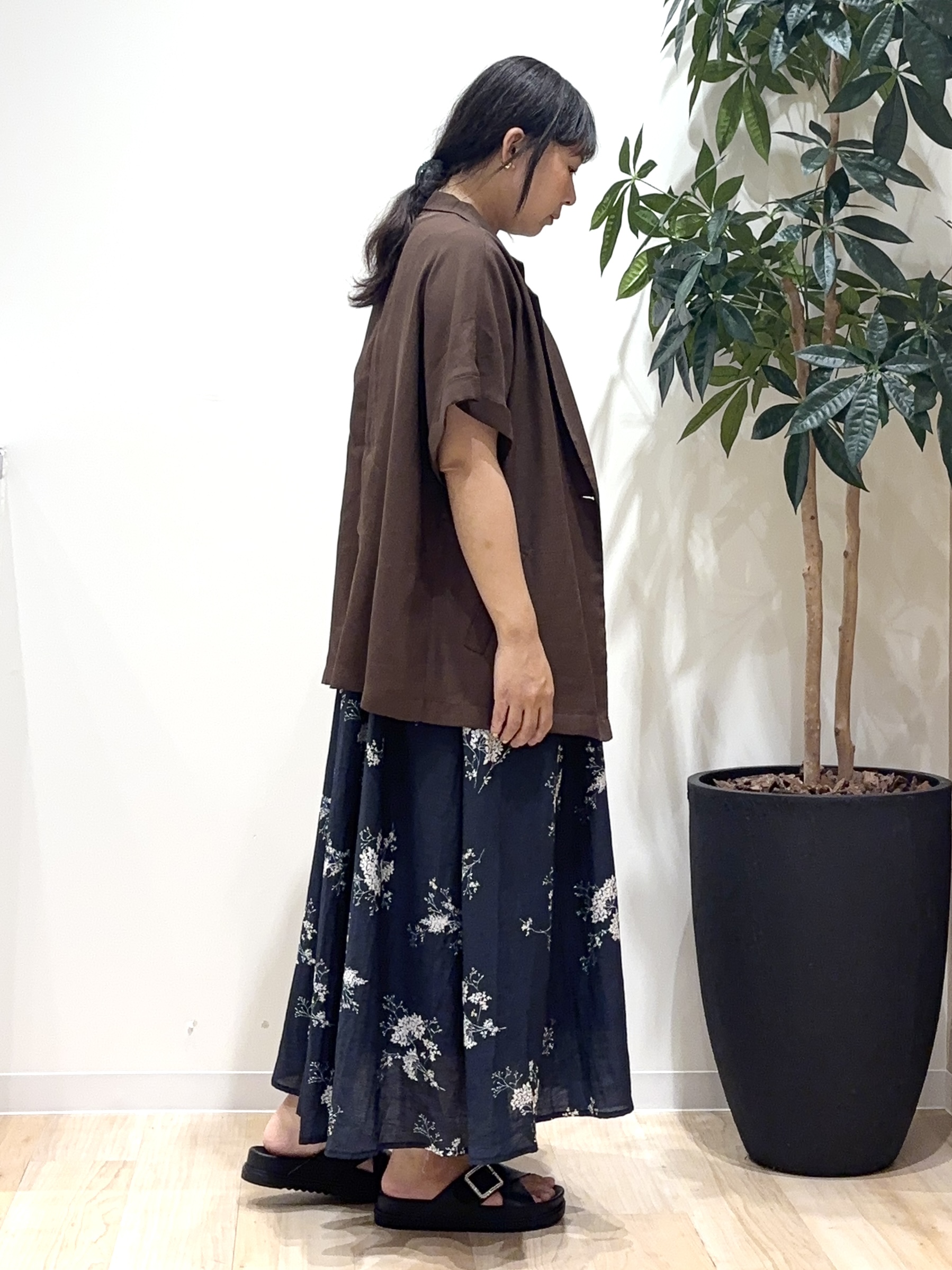 miraiさんの「grove｜【洗濯機OK・ひんやり/SETUP可】シワになりにくいハーフスリーブジャケット」を使ったコーディネート
