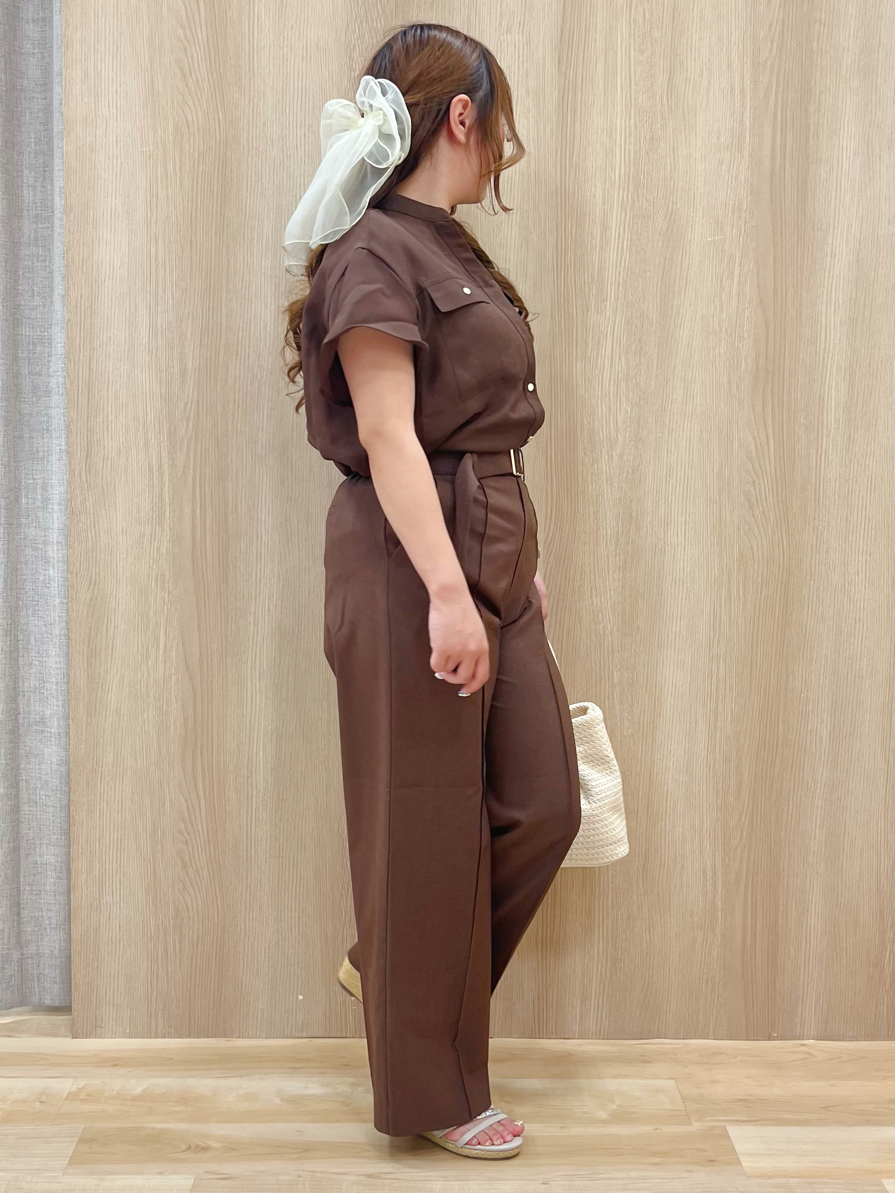 みことさんの「grove｜【洗濯機OK・ひんやり/SETUP可】シワになりにくい、フレアスリーブブラウス」を使ったコーディネート