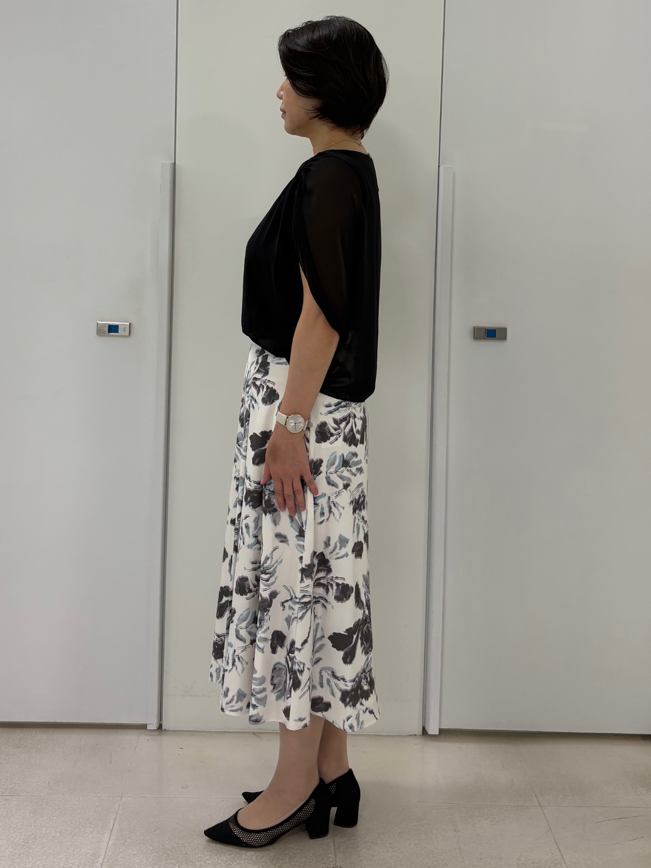 hIさんの「COUP DE CHANCE｜【日本製/インナー付き】ギャザースリーブプルオーバー」を使ったコーディネート