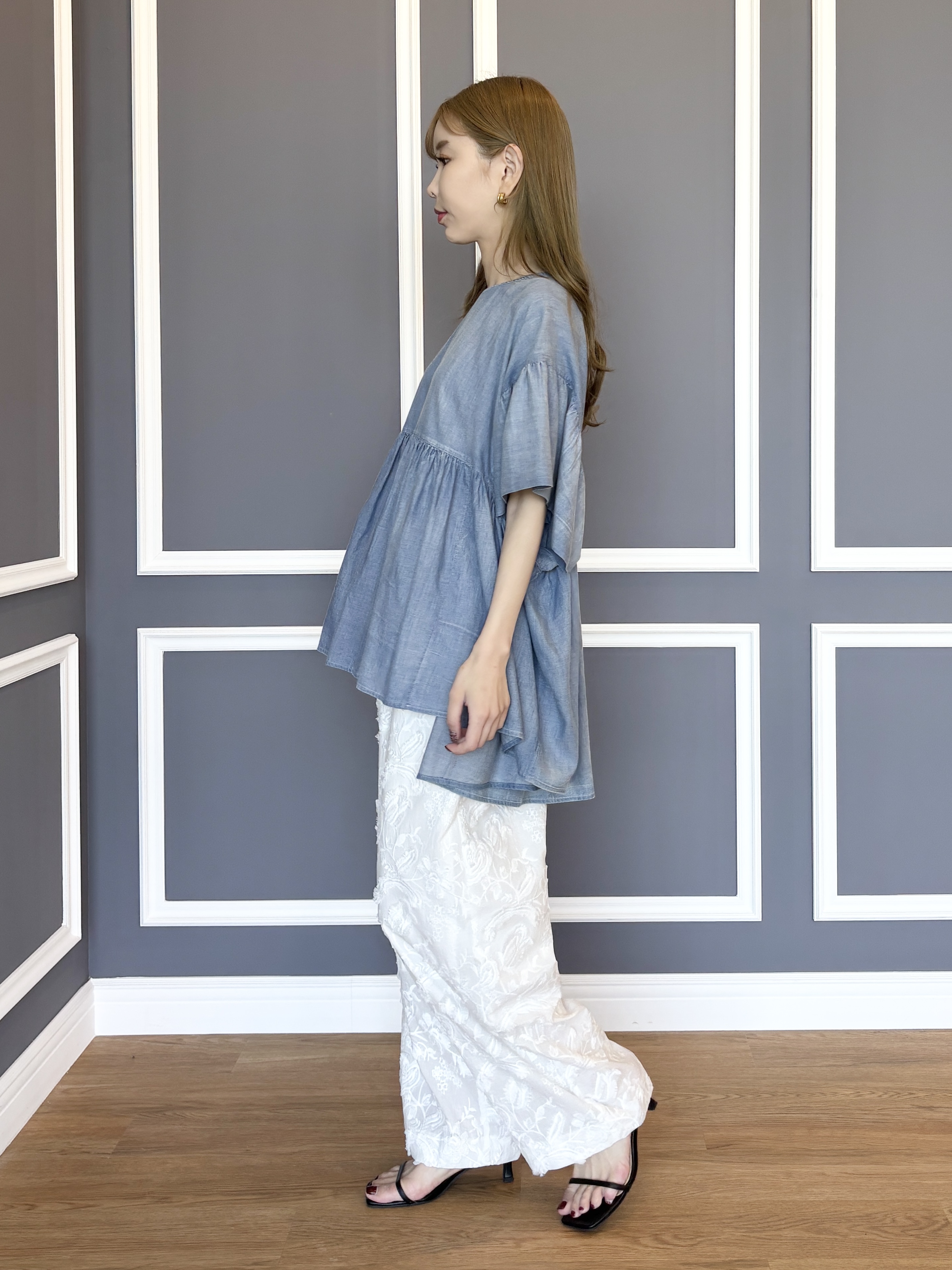 清水夏姫さんの「DRESSTERIOR｜【otonaMUSE5月号掲載】スキニーベルトサンダル」を使ったコーディネート