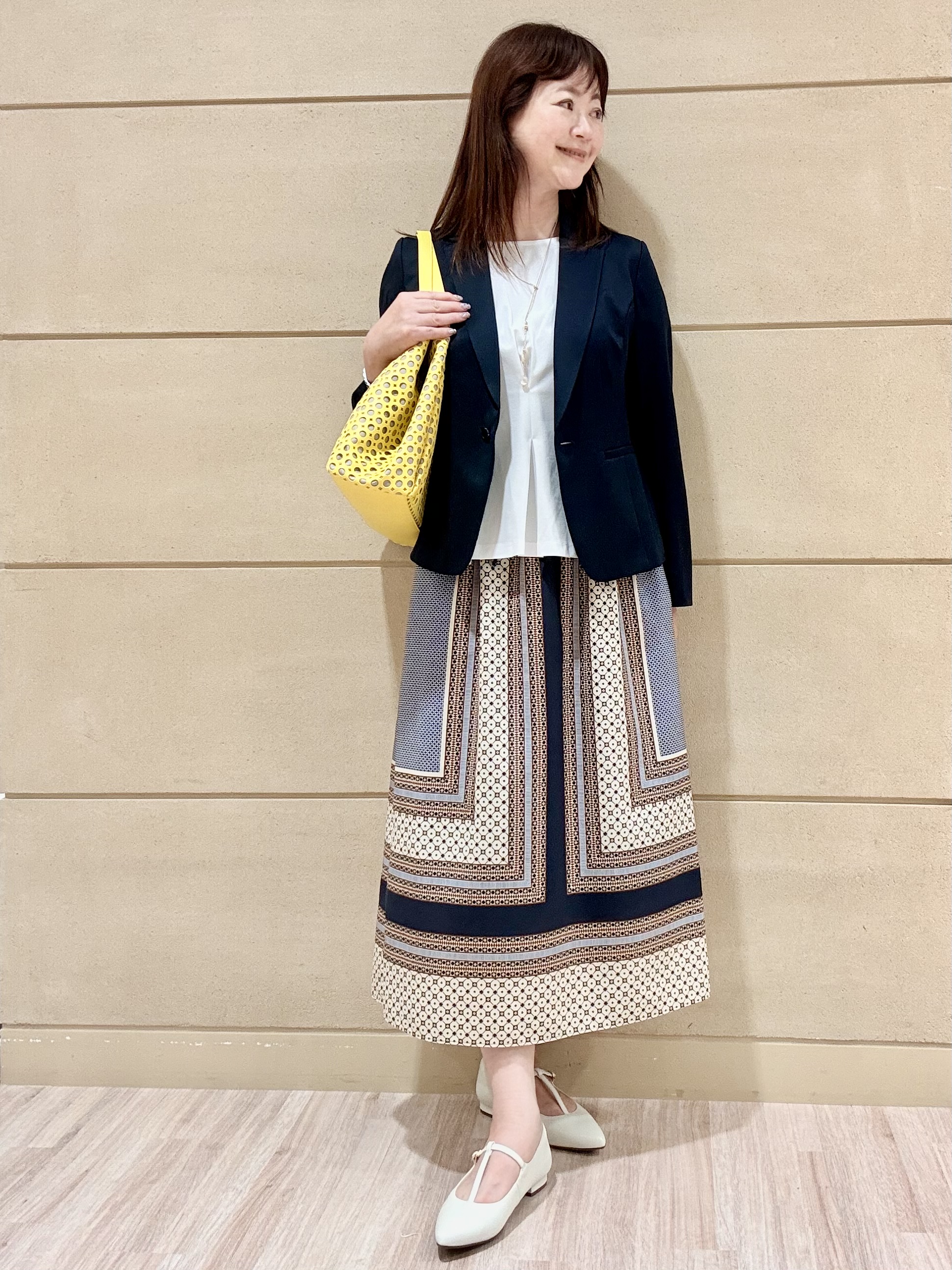 Marさんの「Reflect｜【UVカット／接触冷感／吸水速乾】タックデザインフレアトップス」を使ったコーディネート