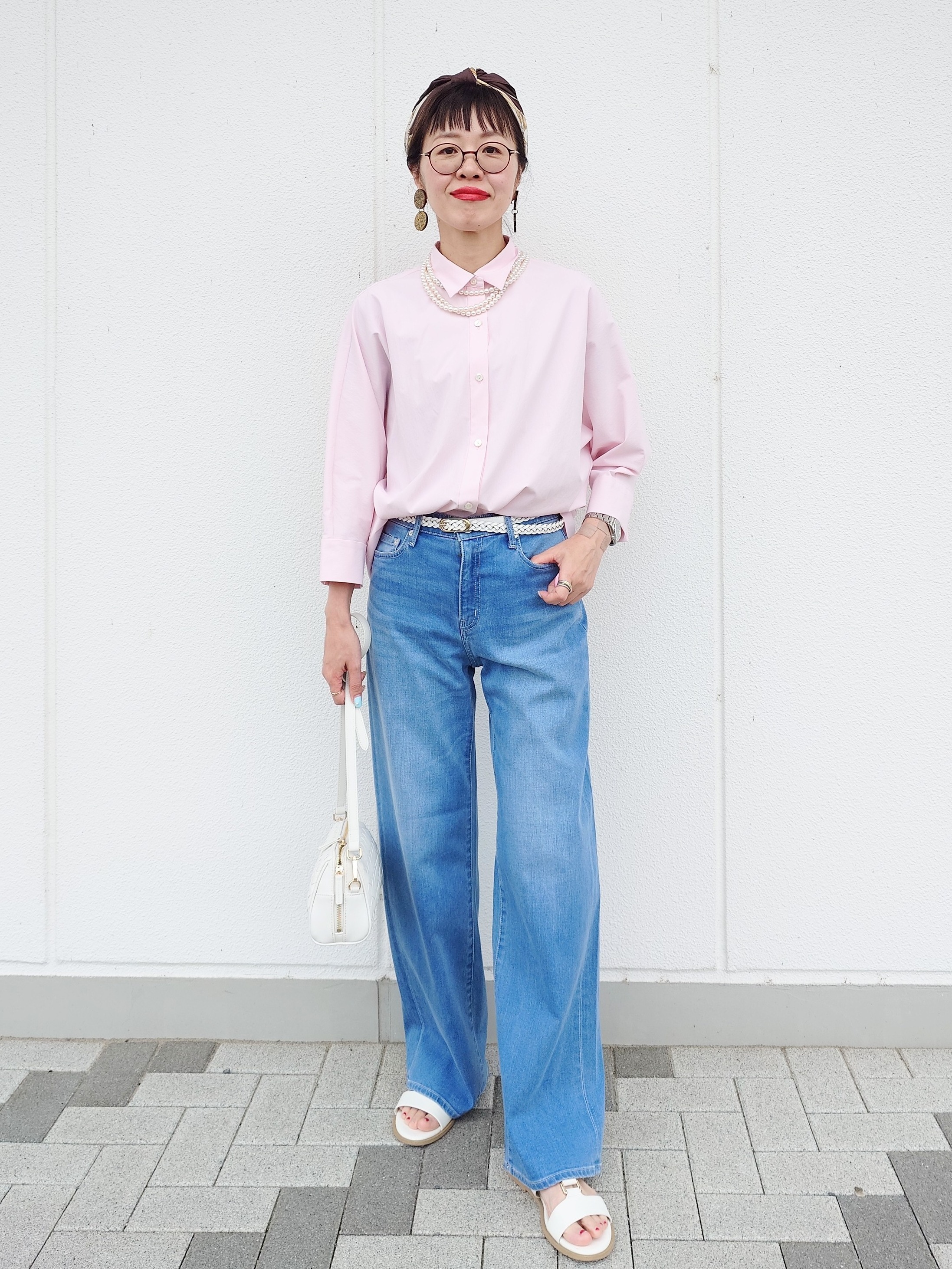MUTSUKOさんの「UNTITLED｜【接触冷感/吸水速乾/UVカット】ドルマンスリーブシャツ」を使ったコーディネート