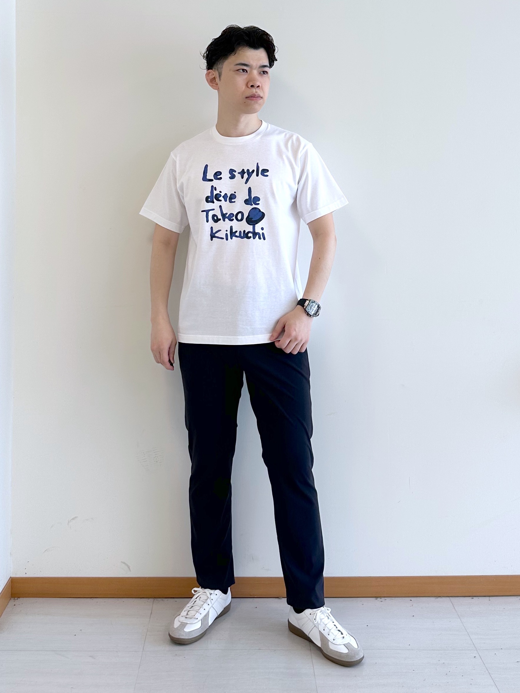 イッシーさんの「TAKEO KIKUCHI｜【通気性】トリコットサッカー オープンカラー シャツ」を使ったコーディネート