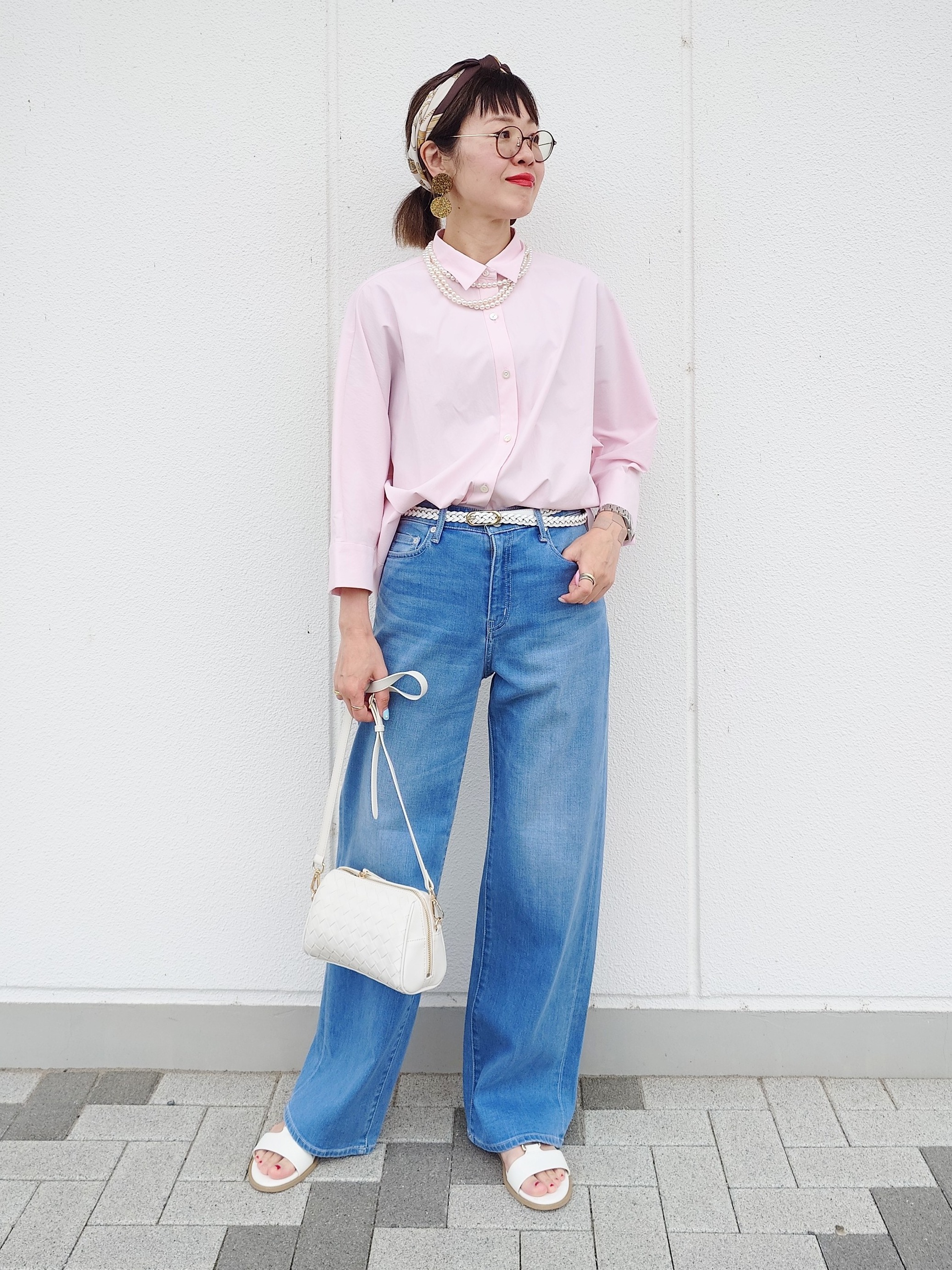 MUTSUKOさんの「UNTITLED｜【接触冷感/吸水速乾/UVカット】ドルマンスリーブシャツ」を使ったコーディネート