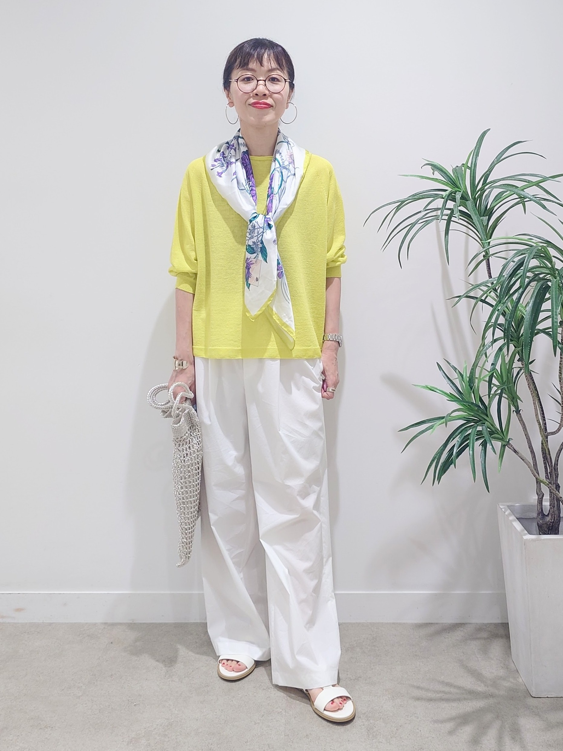 MUTSUKOさんの「UNTITLED｜【ゆったり/リラクシー】リネンボートネックプルオーバー」を使ったコーディネート