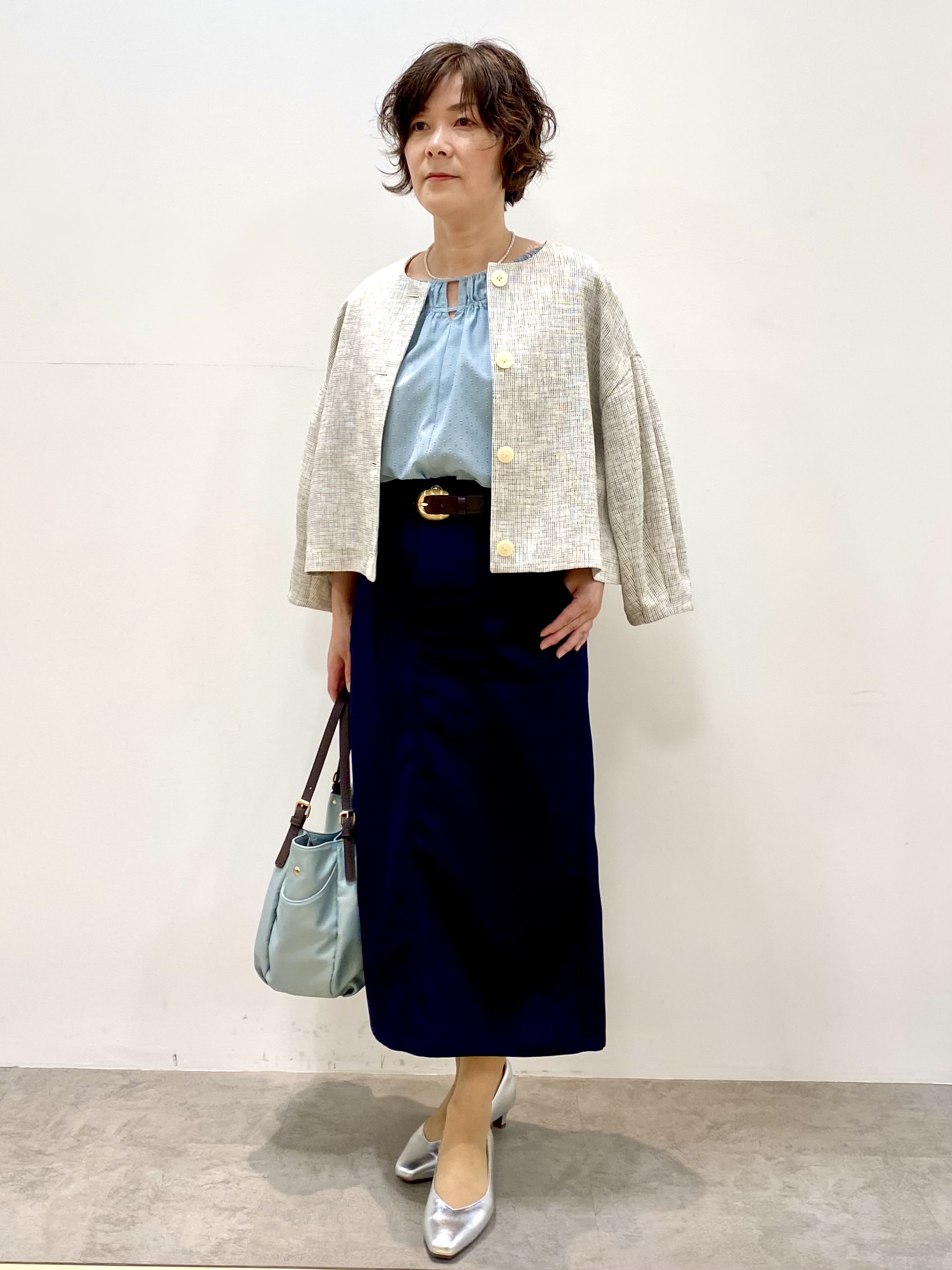 oharaさんの「Reflect｜ネックギャザーデザインブラウス」を使ったコーディネート