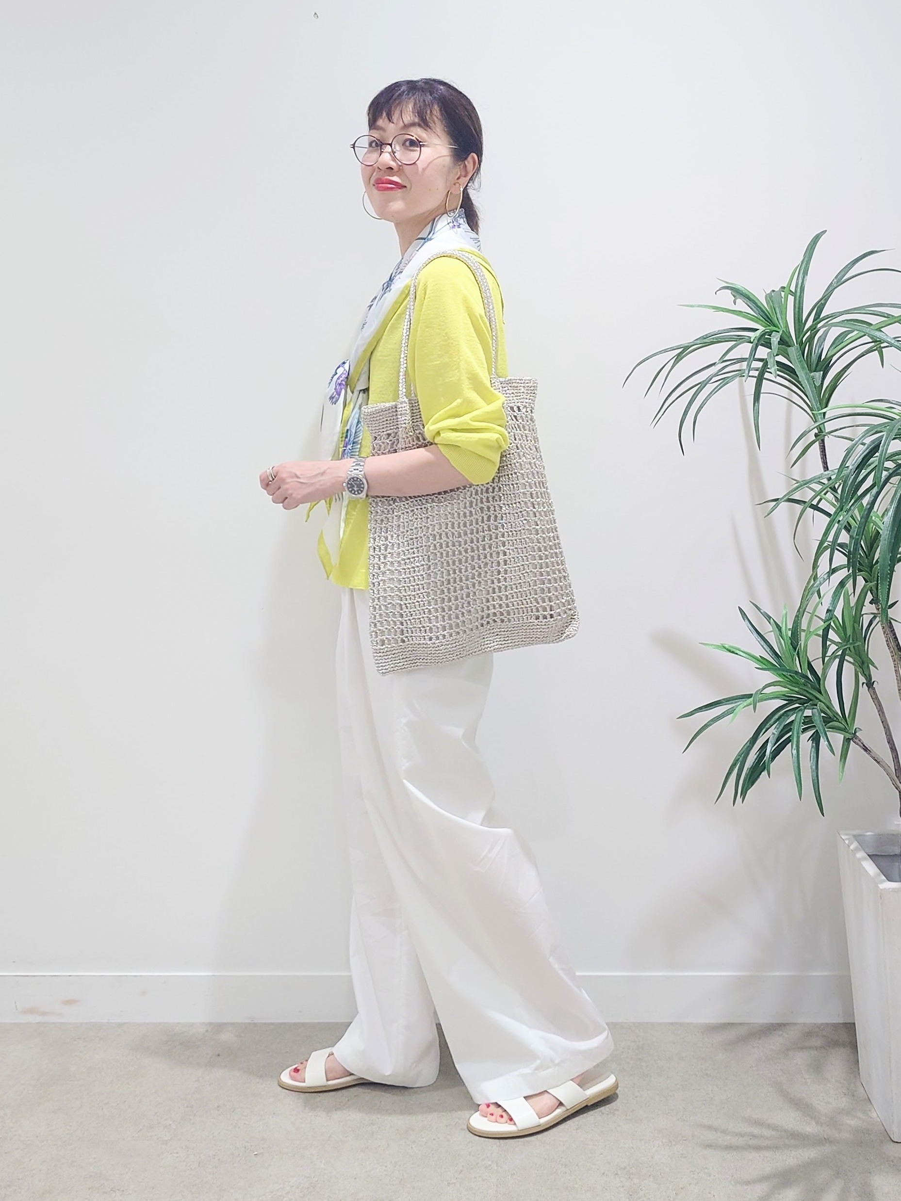 MUTSUKOさんの「UNTITLED｜【ゆったり/リラクシー】リネンボートネックプルオーバー」を使ったコーディネート