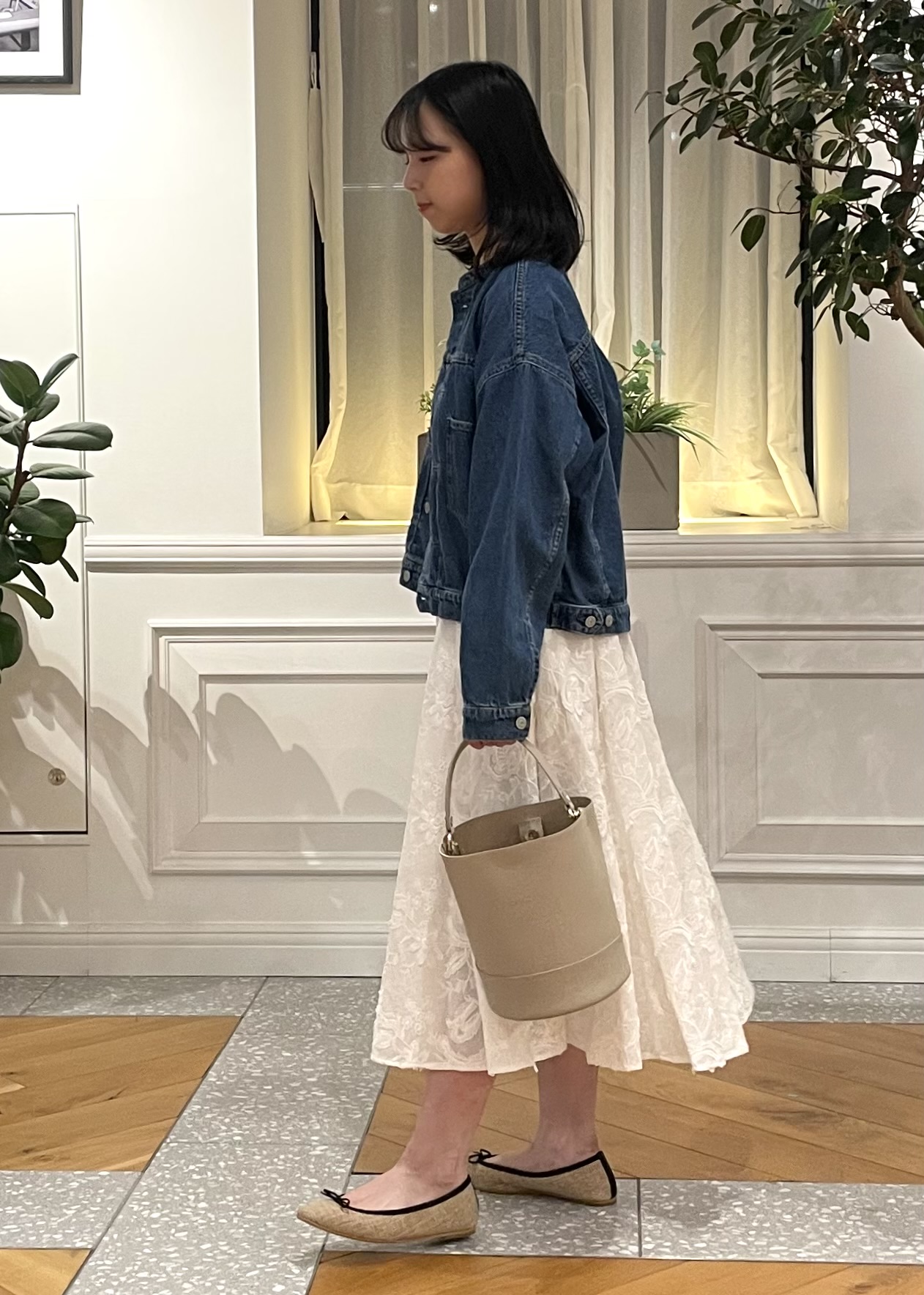 Lilyさんの「DRESSTERIOR｜【ウォッシャブル】コットン エンブロイダリードレス」を使ったコーディネート