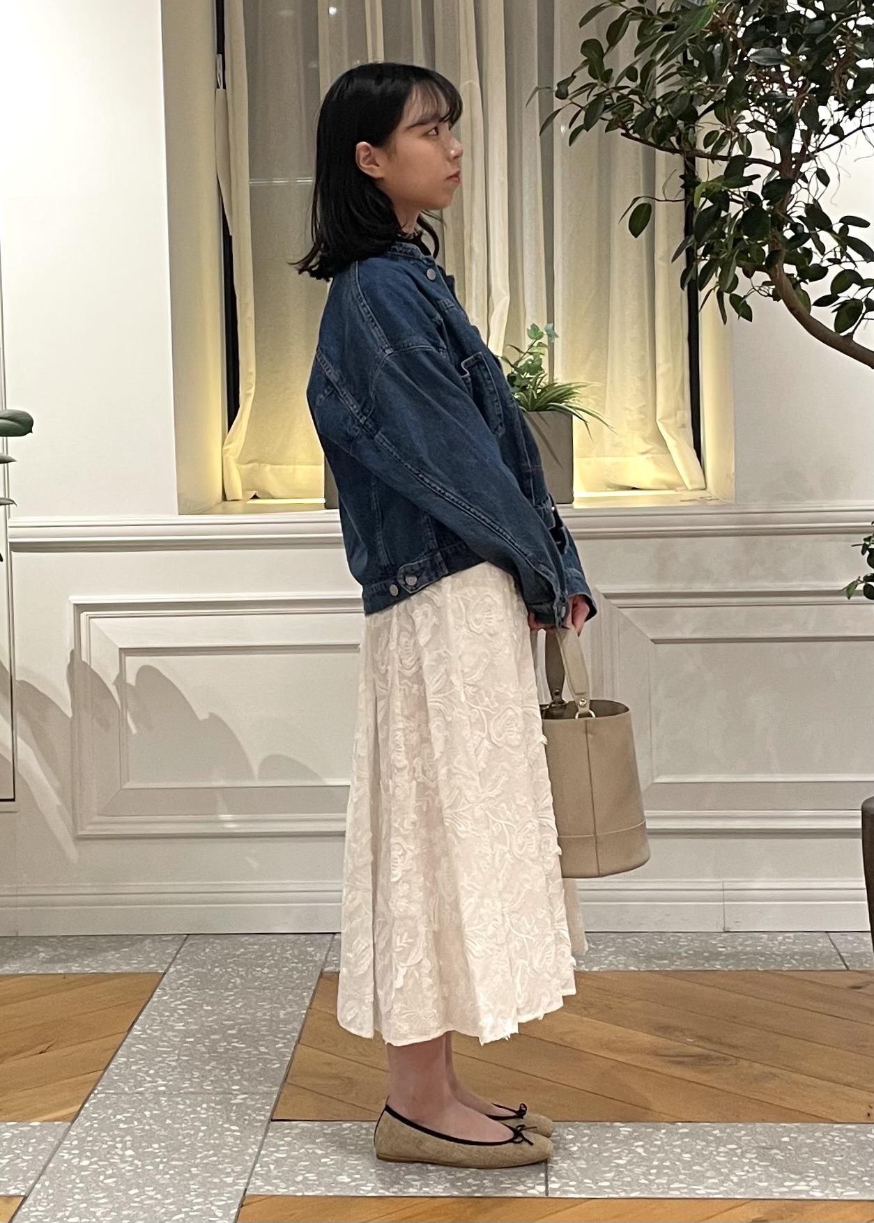 Lilyさんの「DRESSTERIOR｜【ウォッシャブル】コットン エンブロイダリードレス」を使ったコーディネート