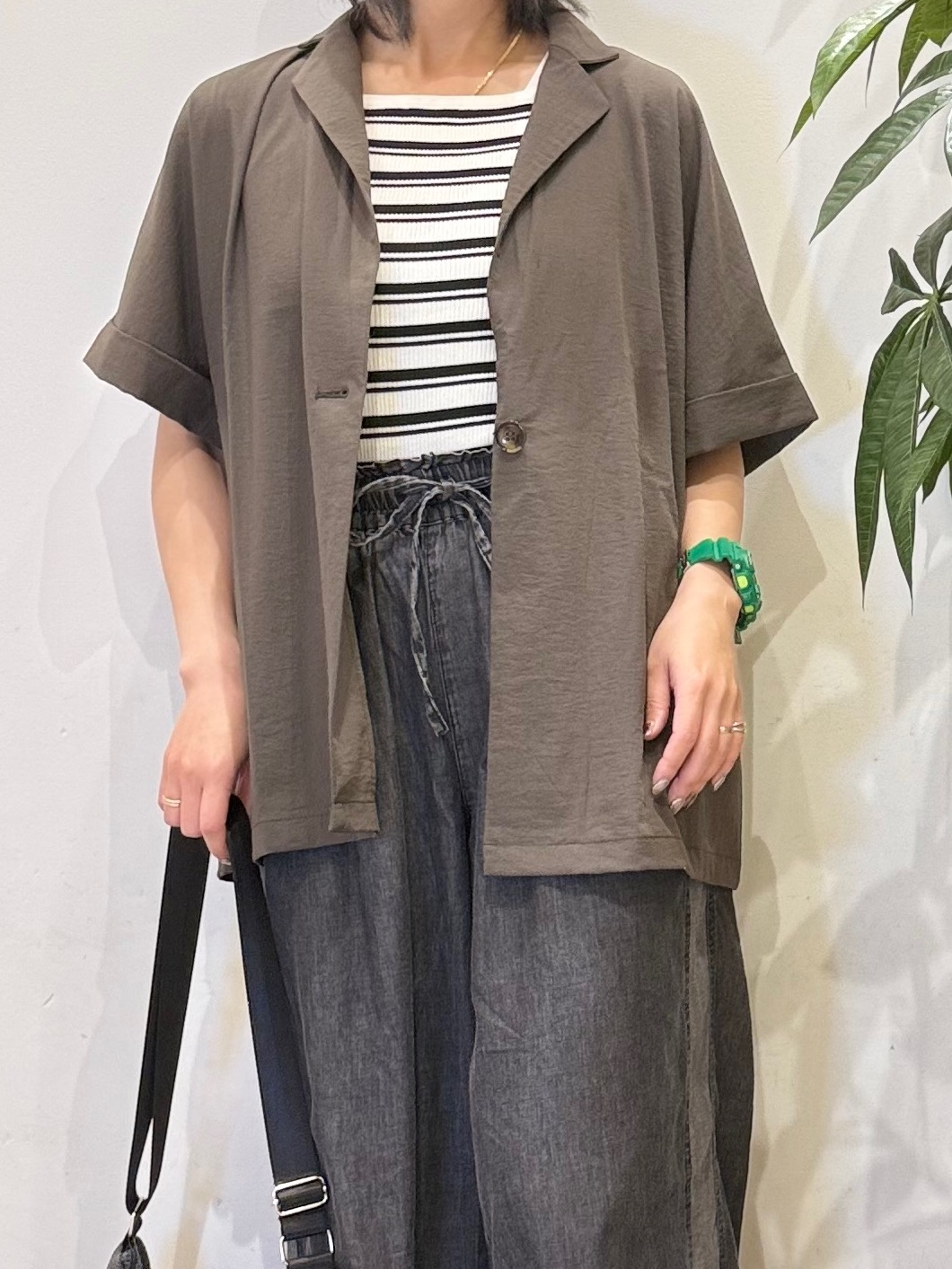 misakiさんの「SHOO･LA･RUE｜【高レビュー/洗濯機可/セットアップ可】軽凛(かろりん) ひんやり半袖ジャケット」を使ったコーディネート