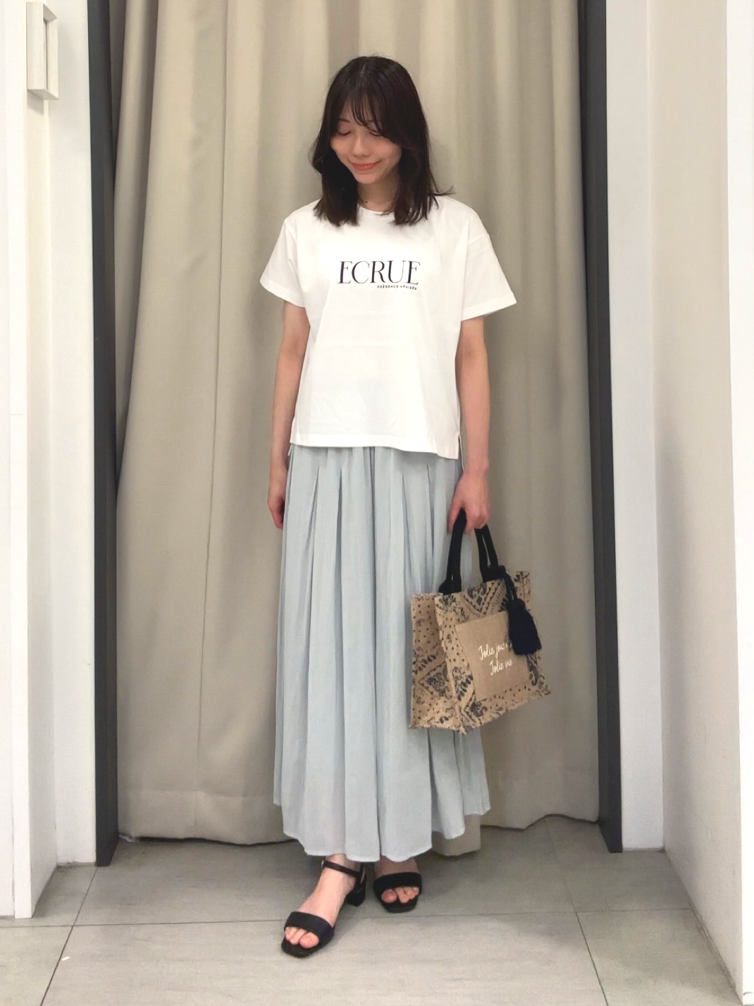 Nao さんの「grove｜【遮熱／吸水速乾／接触冷感／UVカット】ベーシックロゴTシャツ」を使ったコーディネート