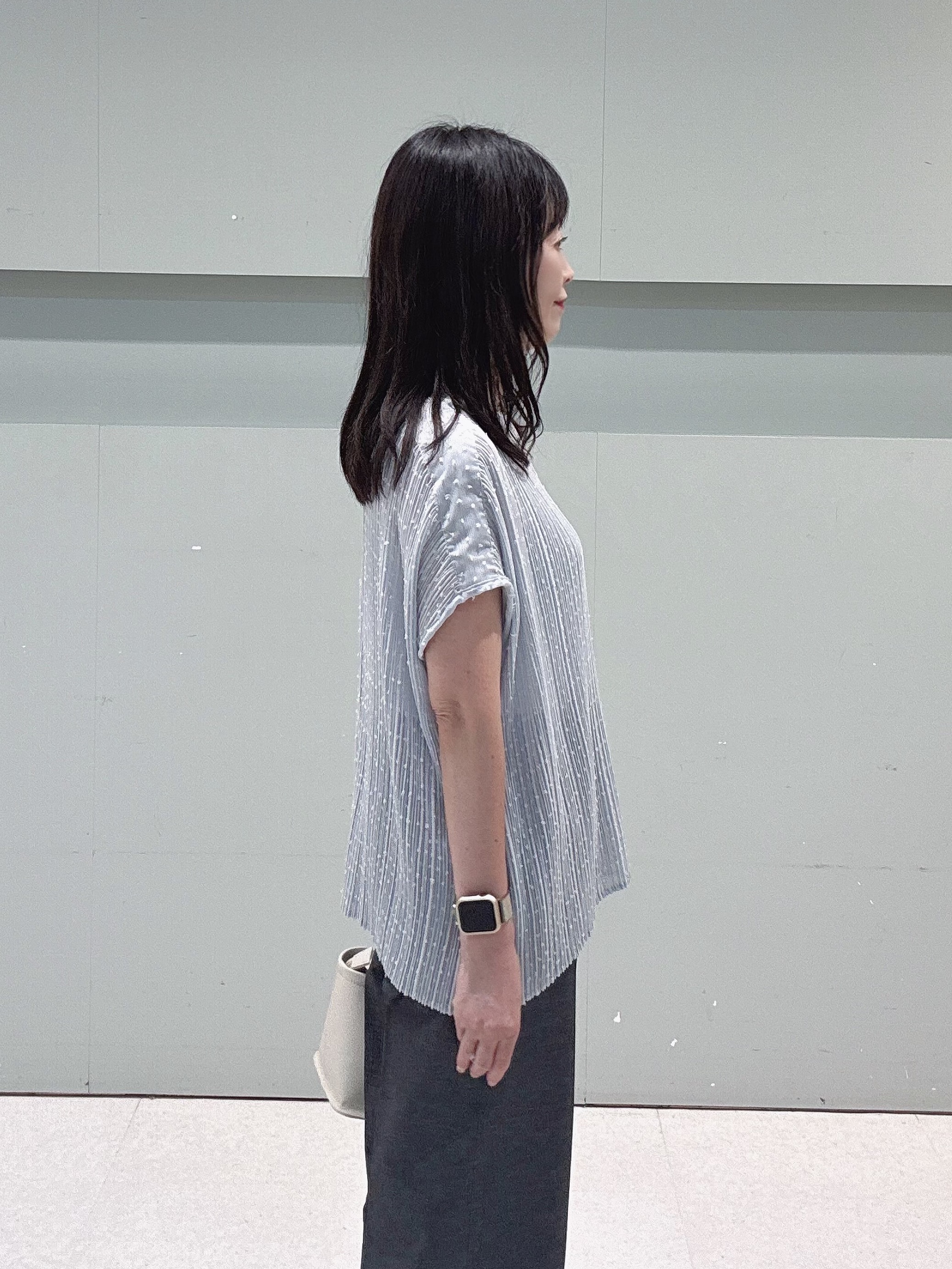 makiさんの「UNTITLED｜【接触冷感/洗える/後ろウエストゴム】オックスワイドパンツ」を使ったコーディネート