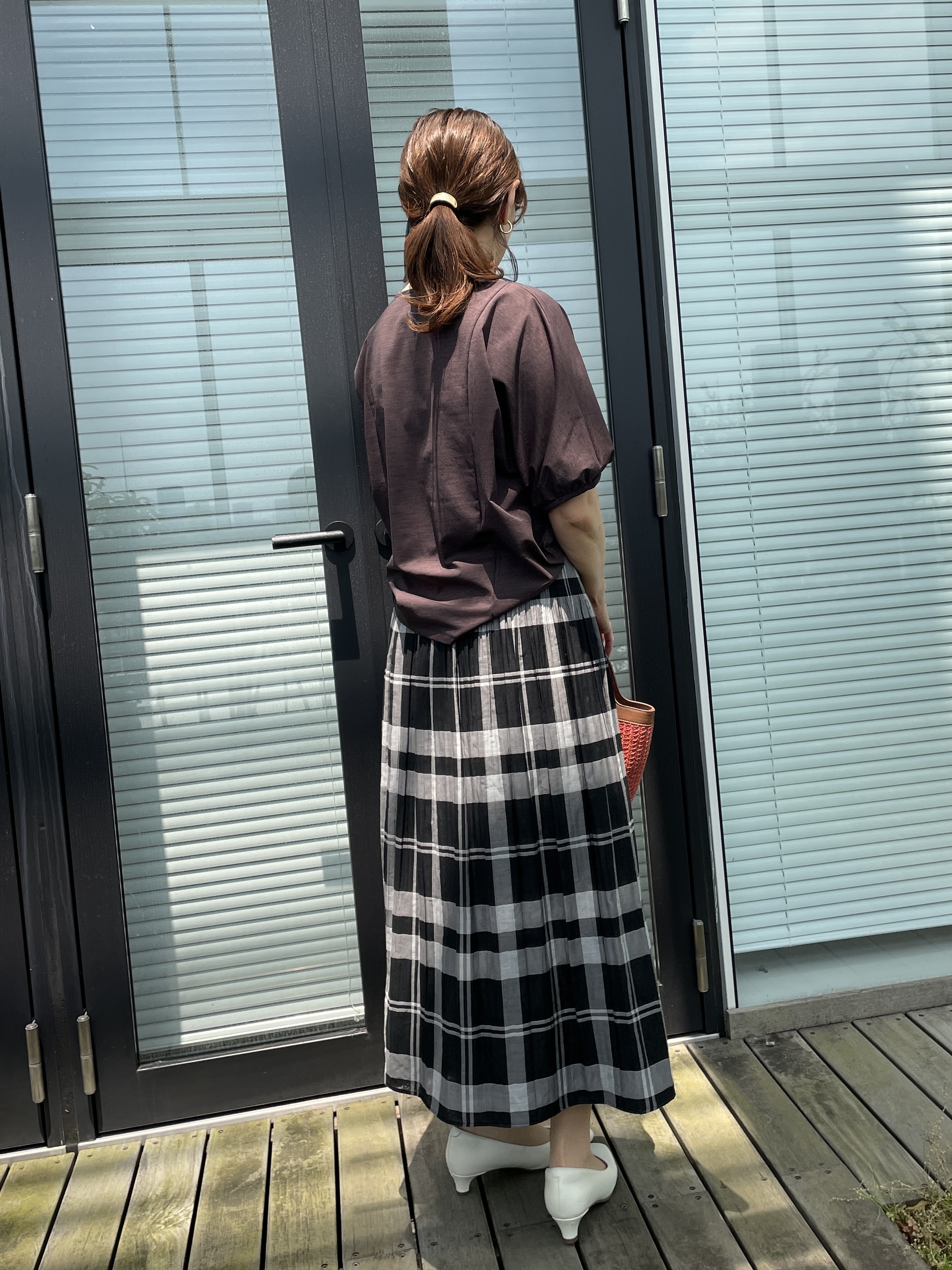 ayaさんの「Reflect｜【UVカット／接触冷感／吸水速乾】ギャザースリーブカットソー」を使ったコーディネート