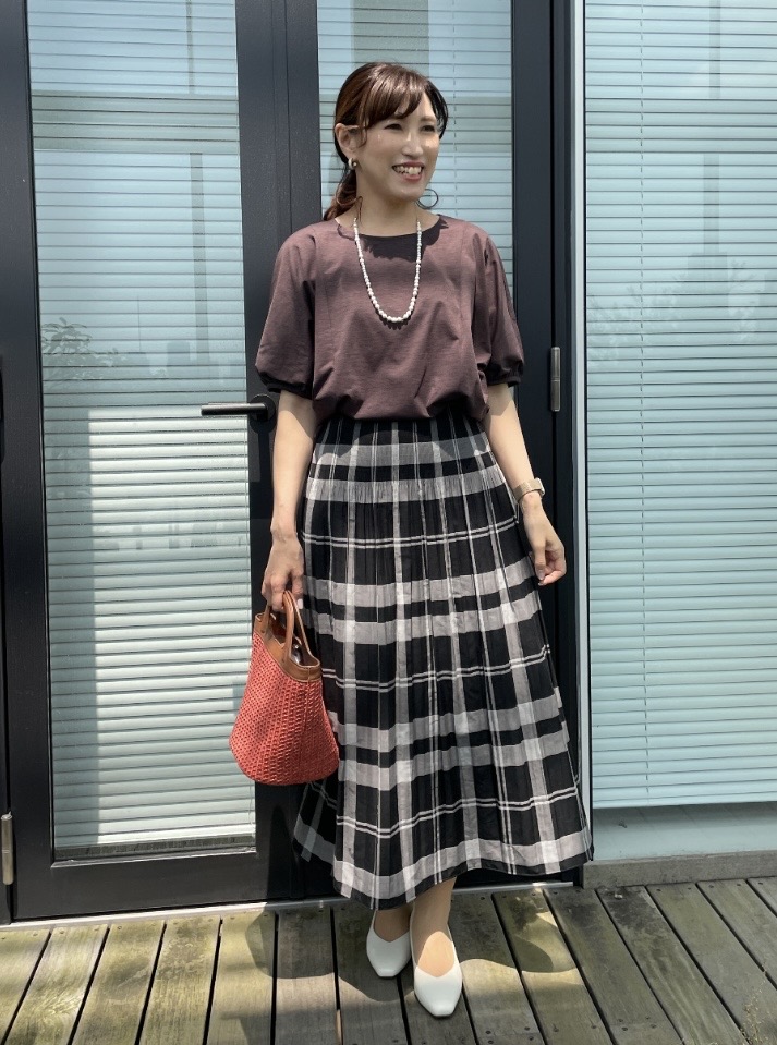 ayaさんの「Reflect｜【UVカット／接触冷感／吸水速乾】ギャザースリーブカットソー」を使ったコーディネート