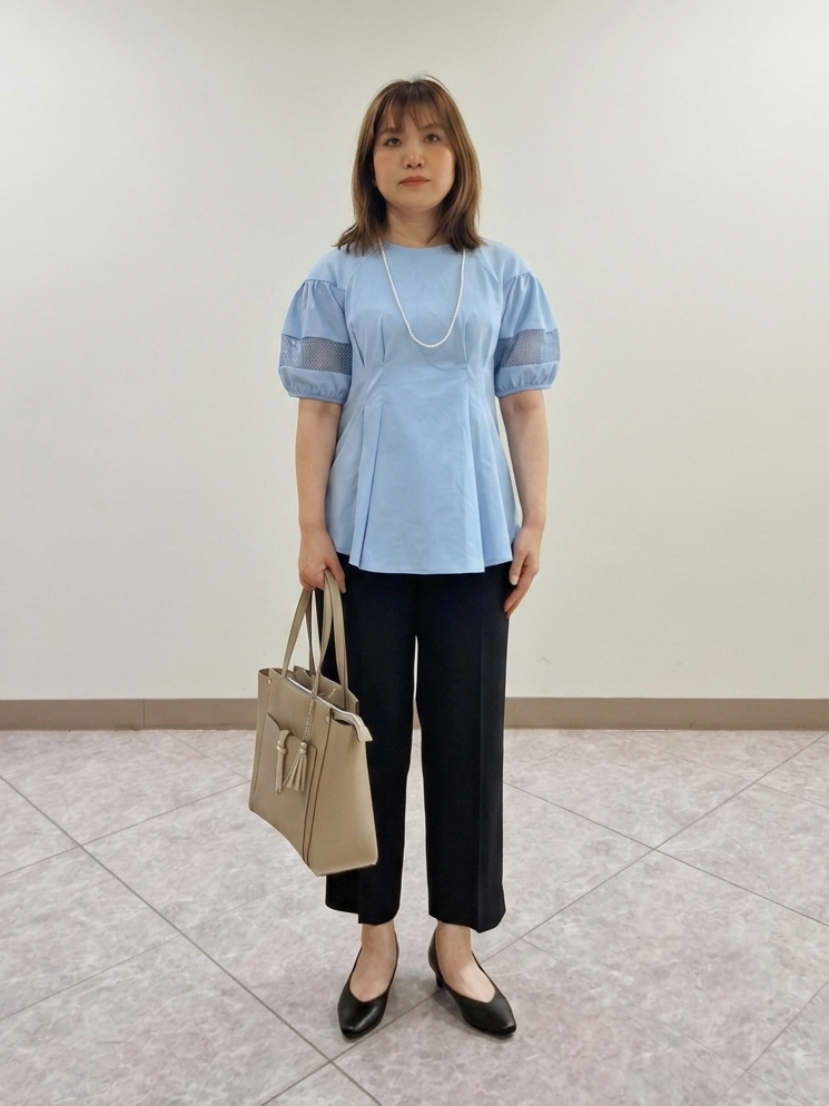 S.xuliさんの「Reflect｜メッシュ切り替えスリーブトップス」を使ったコーディネート
