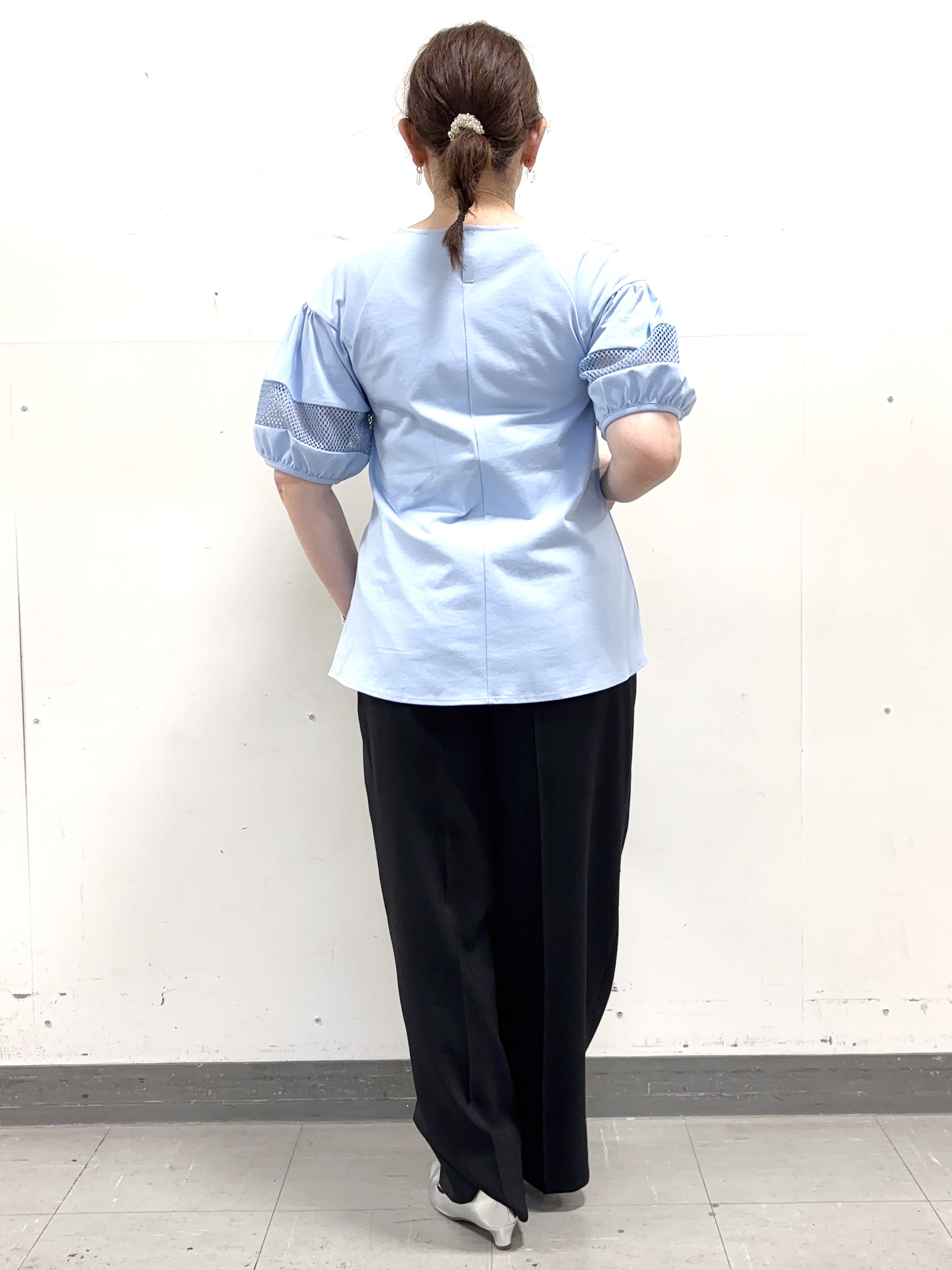 keiさんの「Reflect｜メッシュ切り替えスリーブトップス」を使ったコーディネート