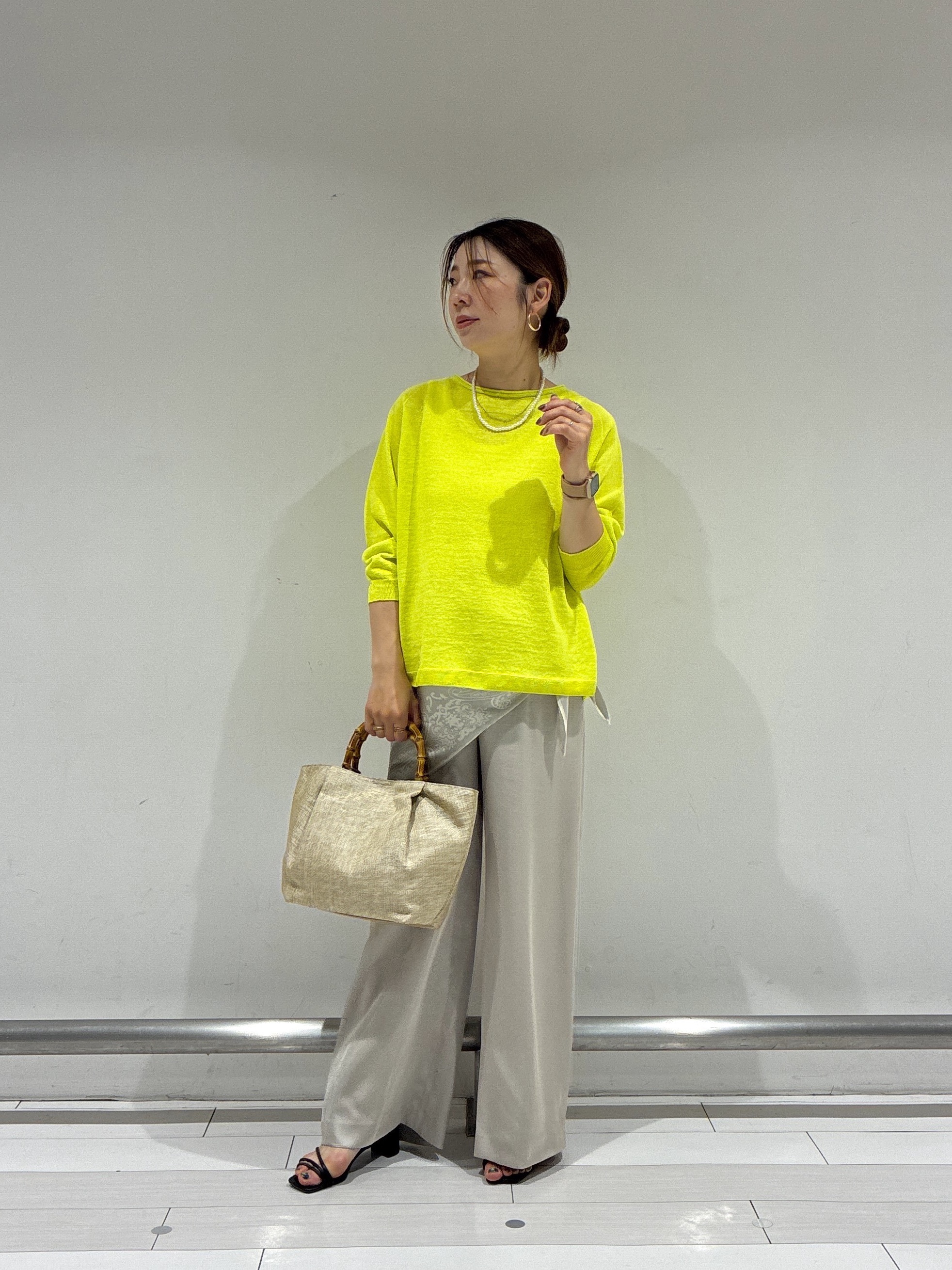 Rinさんの「UNTITLED｜【ゆったり/リラクシー】リネンボートネックプルオーバー」を使ったコーディネート
