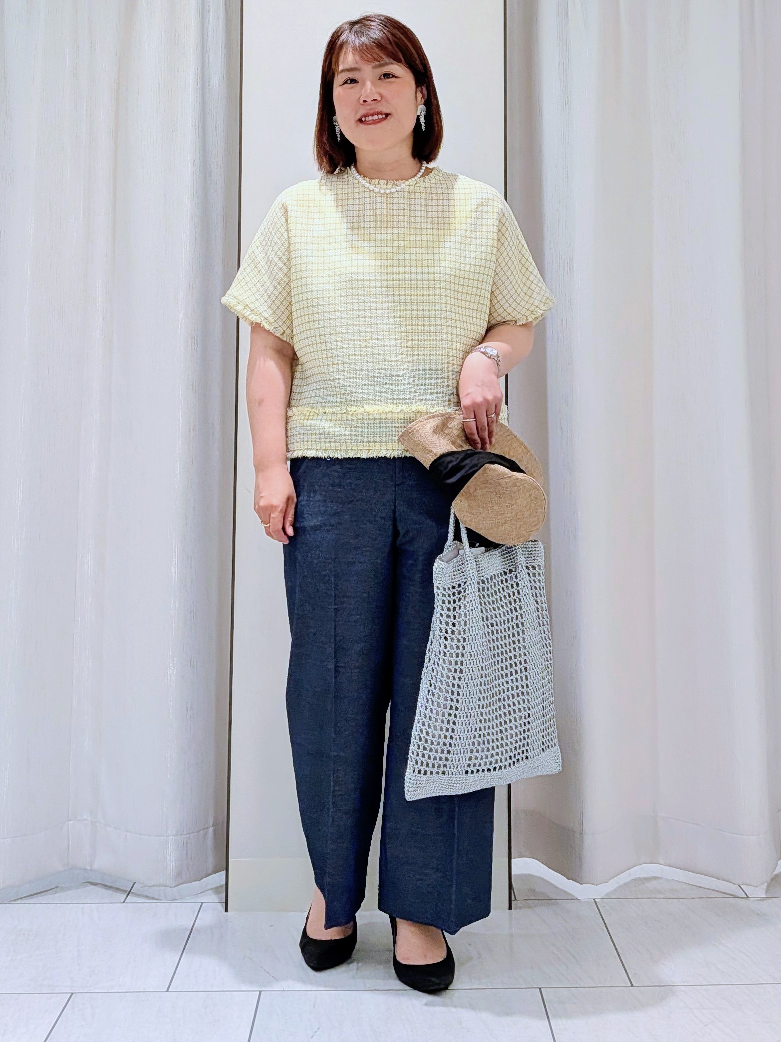 Onumaさんの「UNTITLED｜ファンシーツイードブラウス」を使ったコーディネート