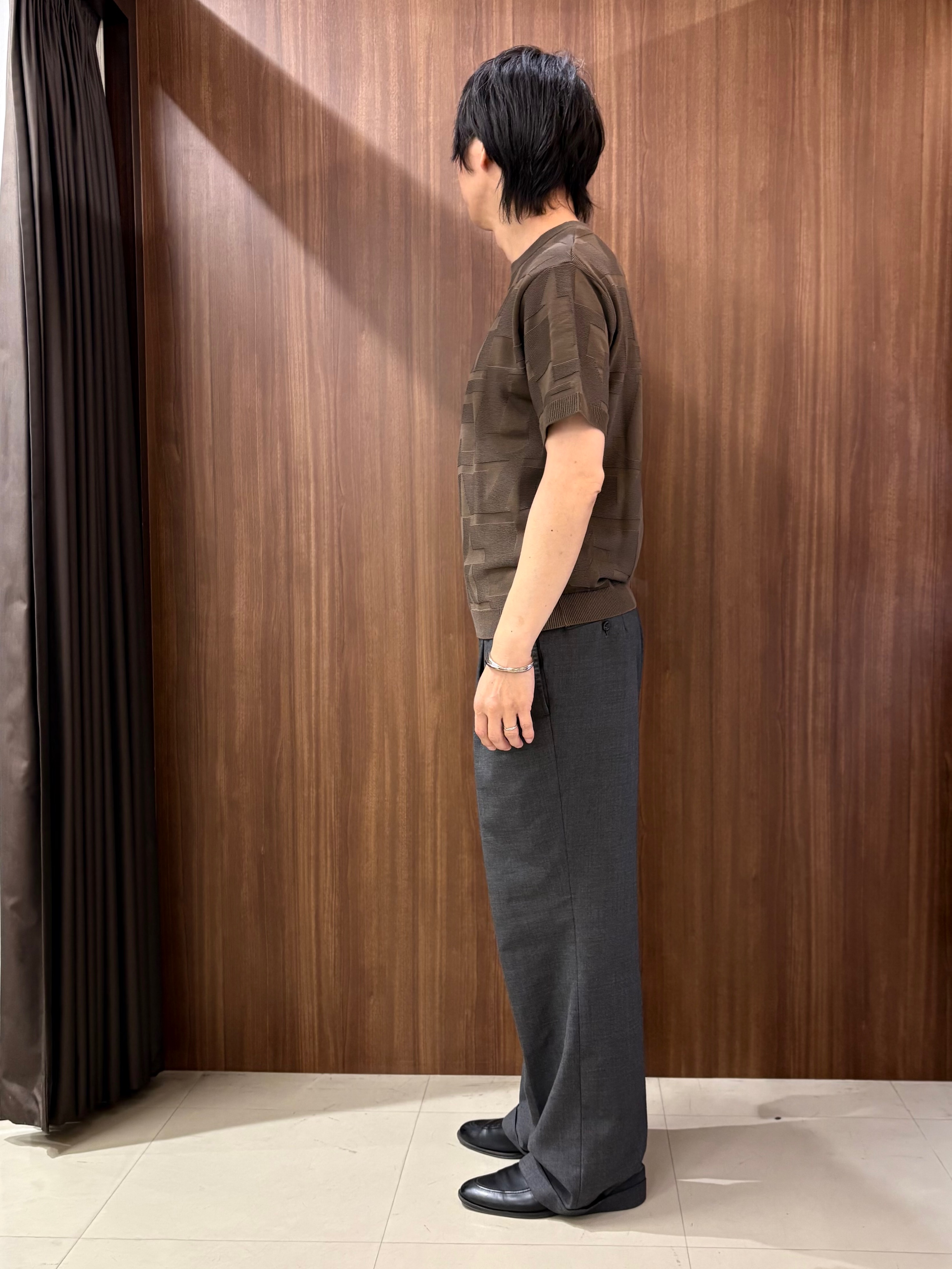 かたやまさんの「TAKEO KIKUCHI｜【徳島ニット】ニットＴシャツ」を使ったコーディネート