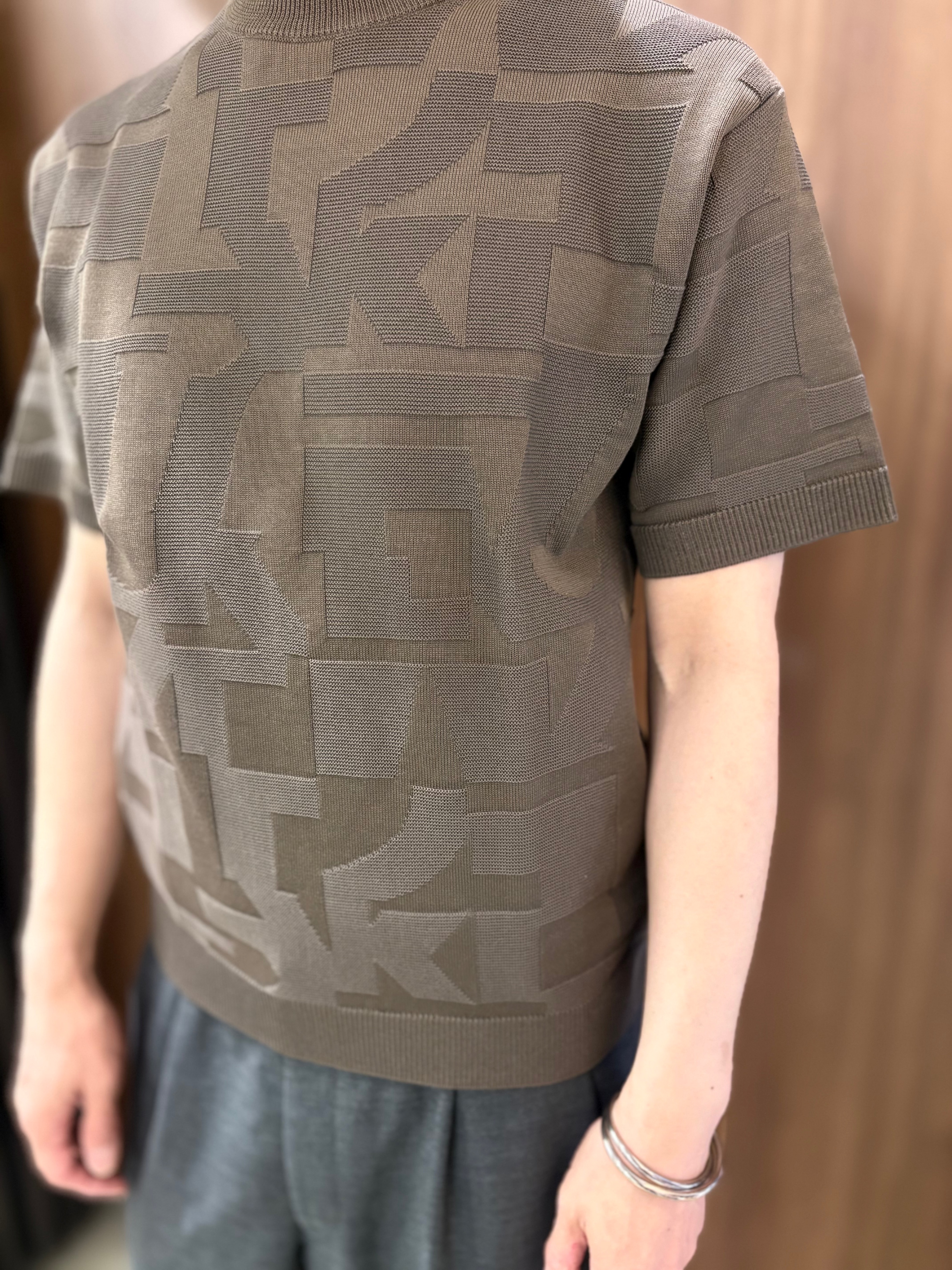かたやまさんの「TAKEO KIKUCHI｜【徳島ニット】ニットＴシャツ」を使ったコーディネート