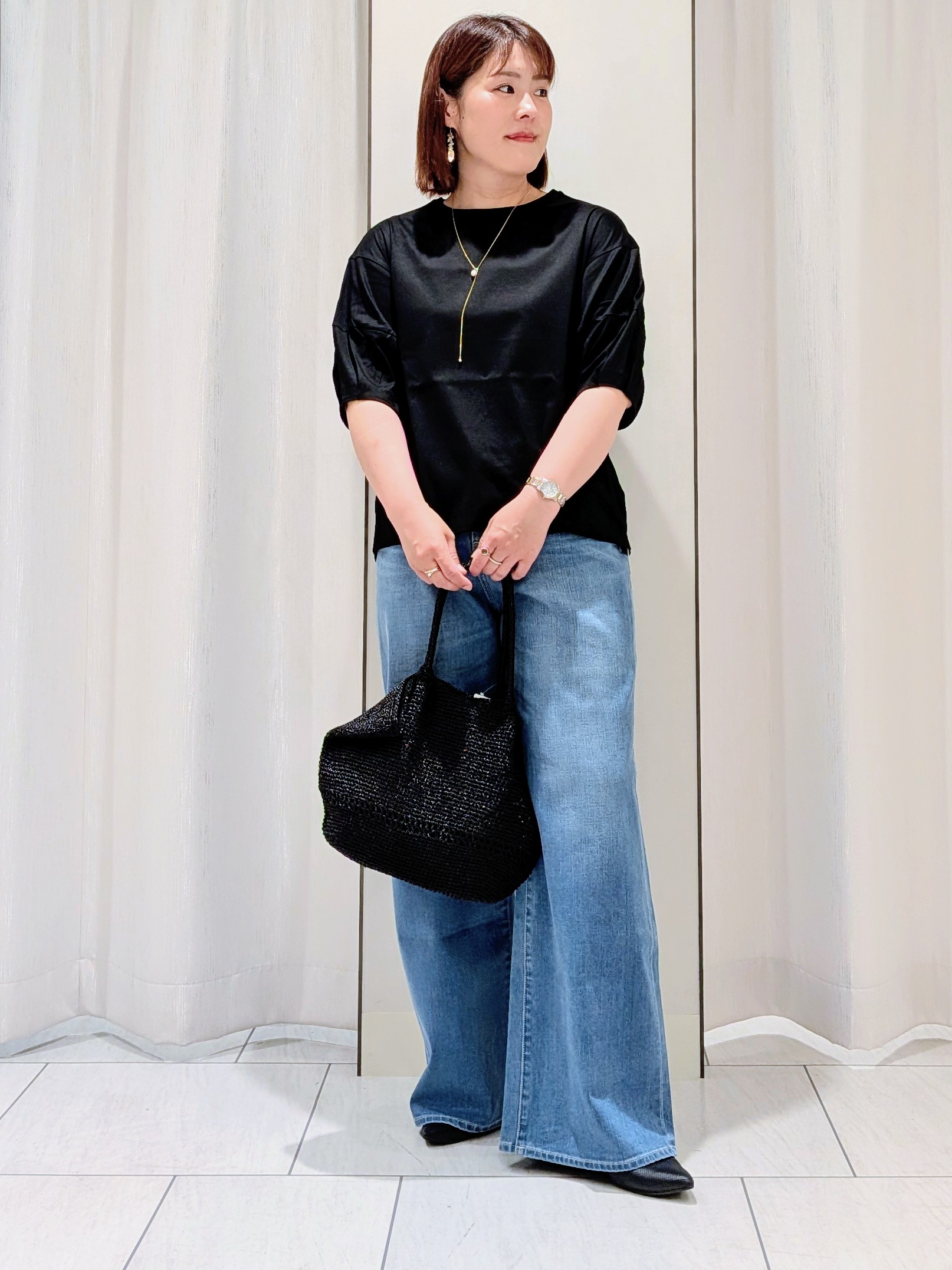 Onumaさんの「UNTITLED｜【汗染み防止/接触冷感】ランタンスリーブプルオーバー」を使ったコーディネート