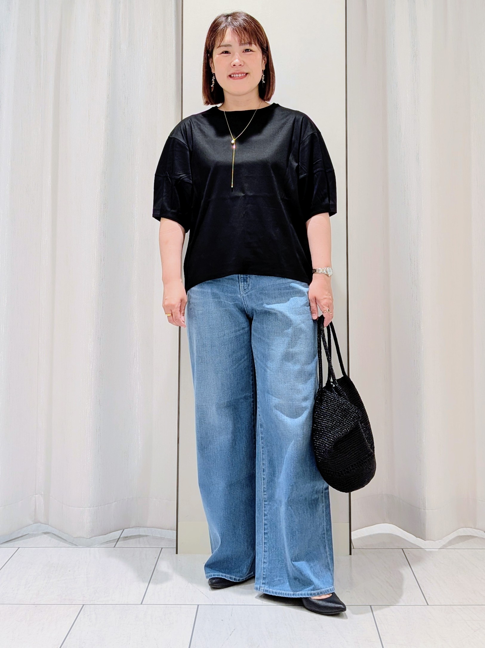 Onumaさんの「UNTITLED｜【汗染み防止/接触冷感】ランタンスリーブプルオーバー」を使ったコーディネート