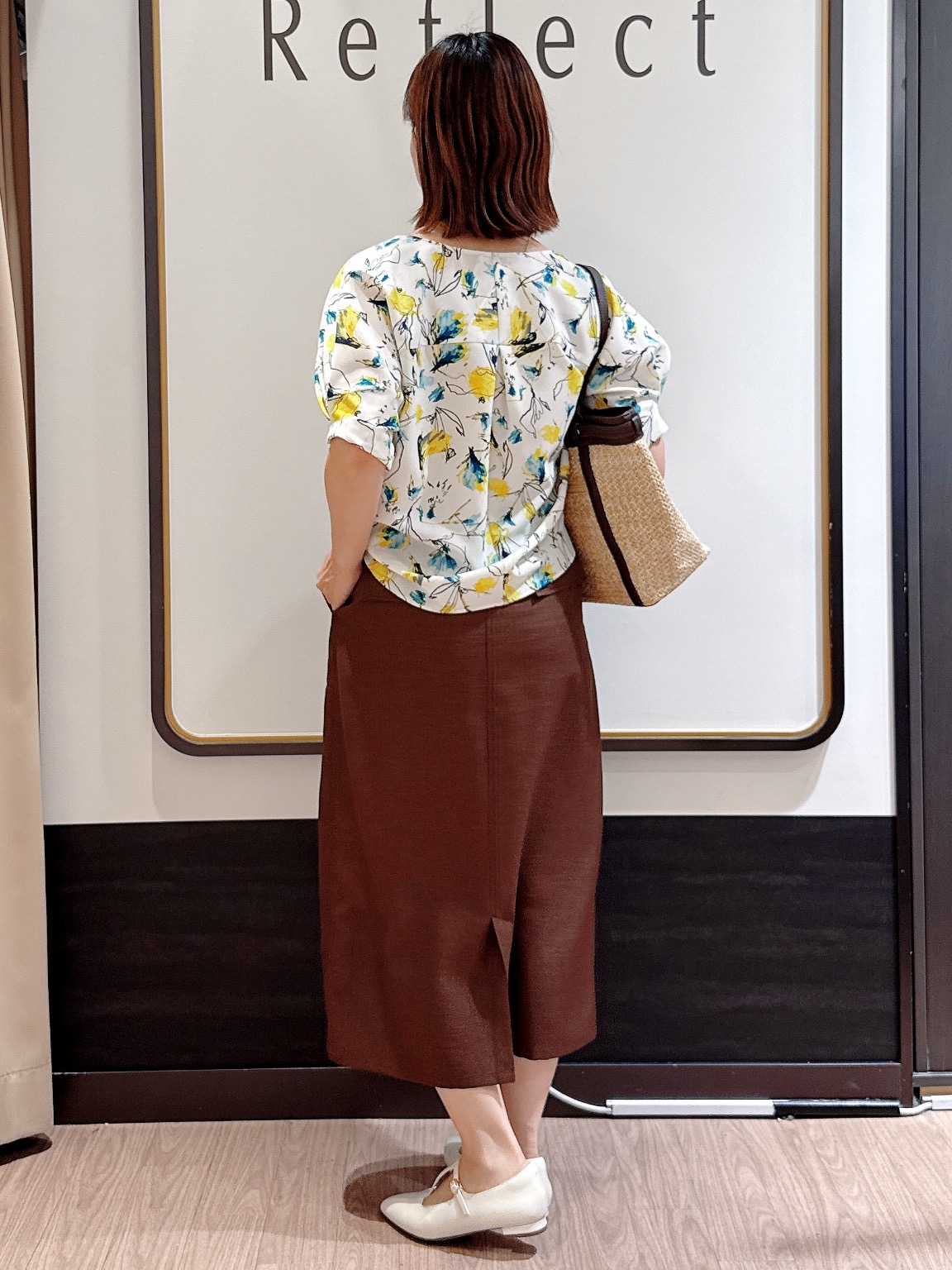 nekoさんの「Reflect｜【セットアップ可】ボタニカル調プリントブラウス」を使ったコーディネート