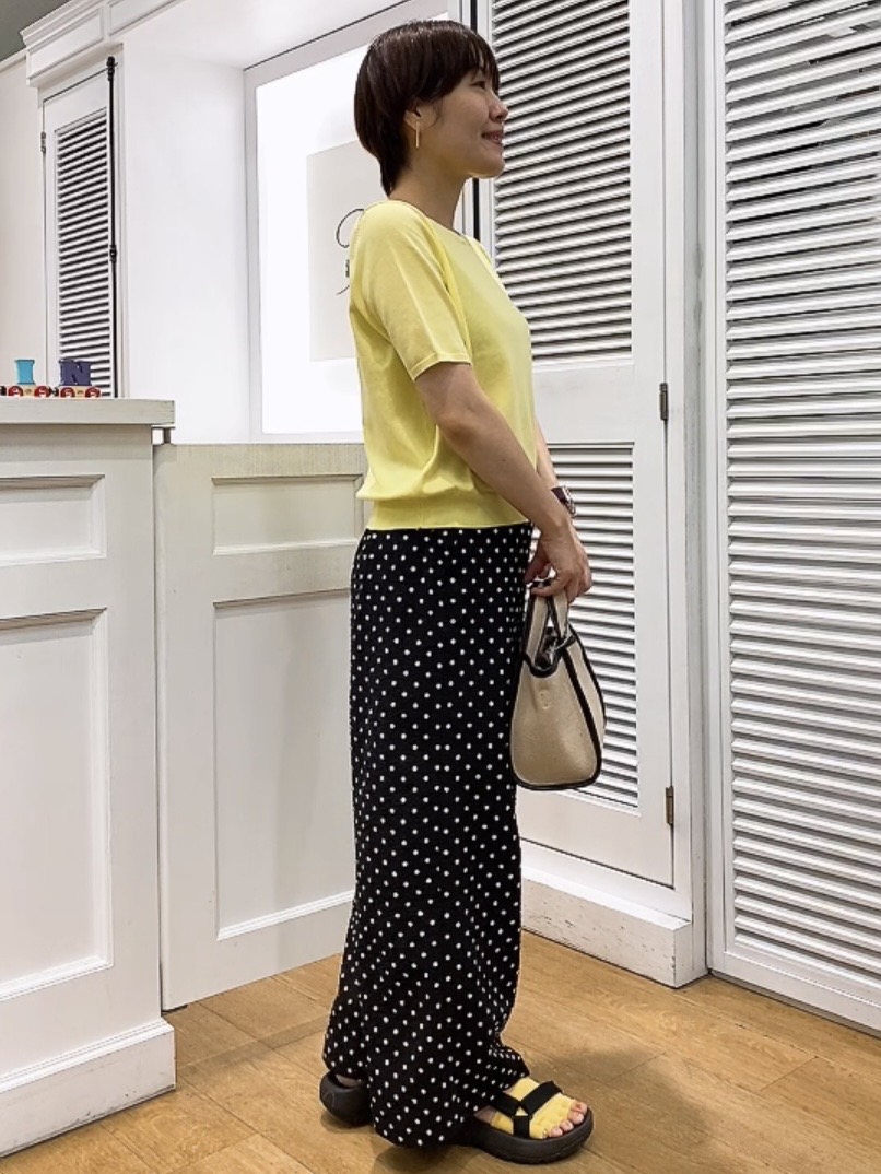 Hamaさんの「Dessin｜【9色展開/接触冷感/UVカット】ドライタッチサマーニットT」を使ったコーディネート