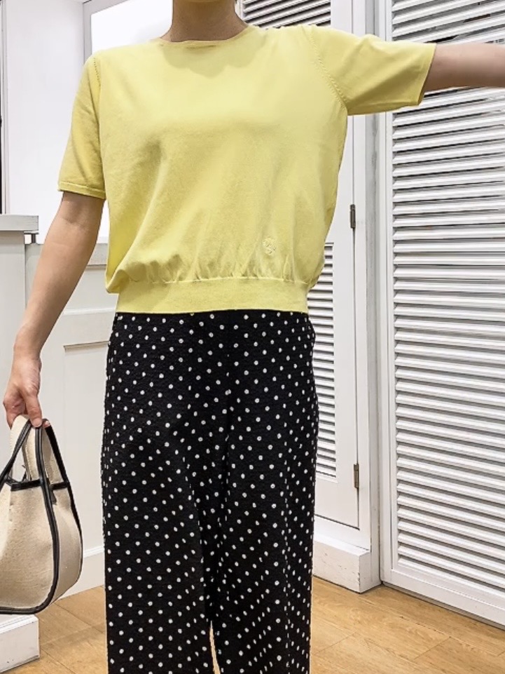 Hamaさんの「Dessin｜【9色展開/接触冷感/UVカット】ドライタッチサマーニットT」を使ったコーディネート
