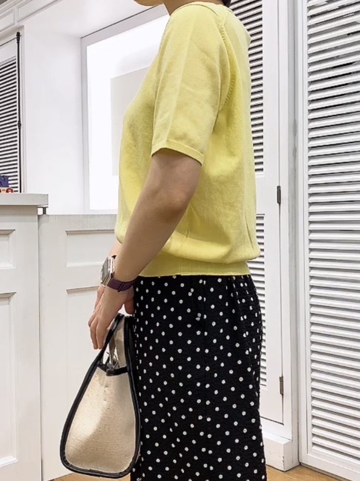 Hamaさんの「Dessin｜【9色展開/接触冷感/UVカット】ドライタッチサマーニットT」を使ったコーディネート