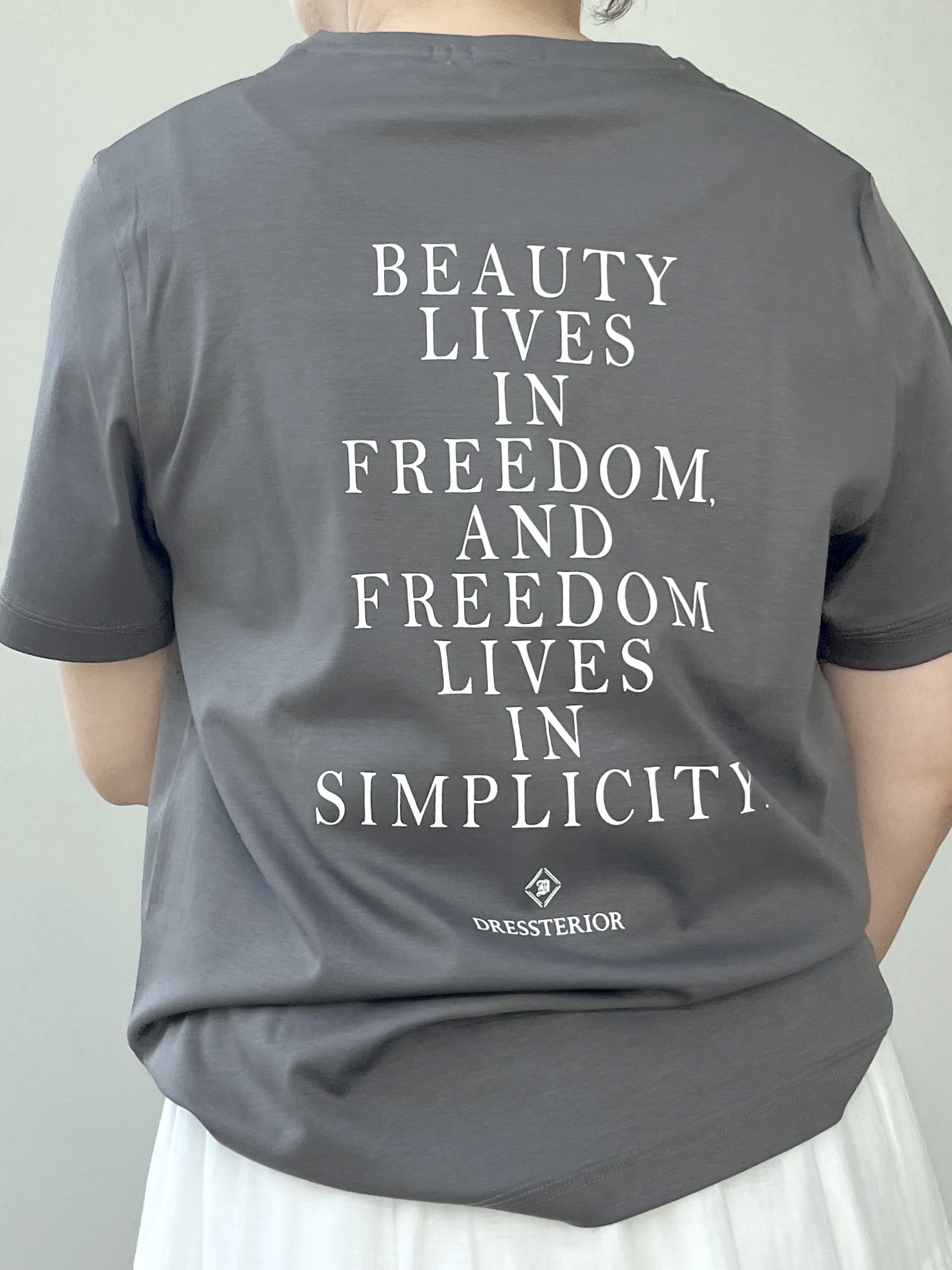 Soeさんの「DRESSTERIOR｜【接触冷感／抗菌防臭／消臭】アイスクリアコットン PARIS Tシャツ」を使ったコーディネート