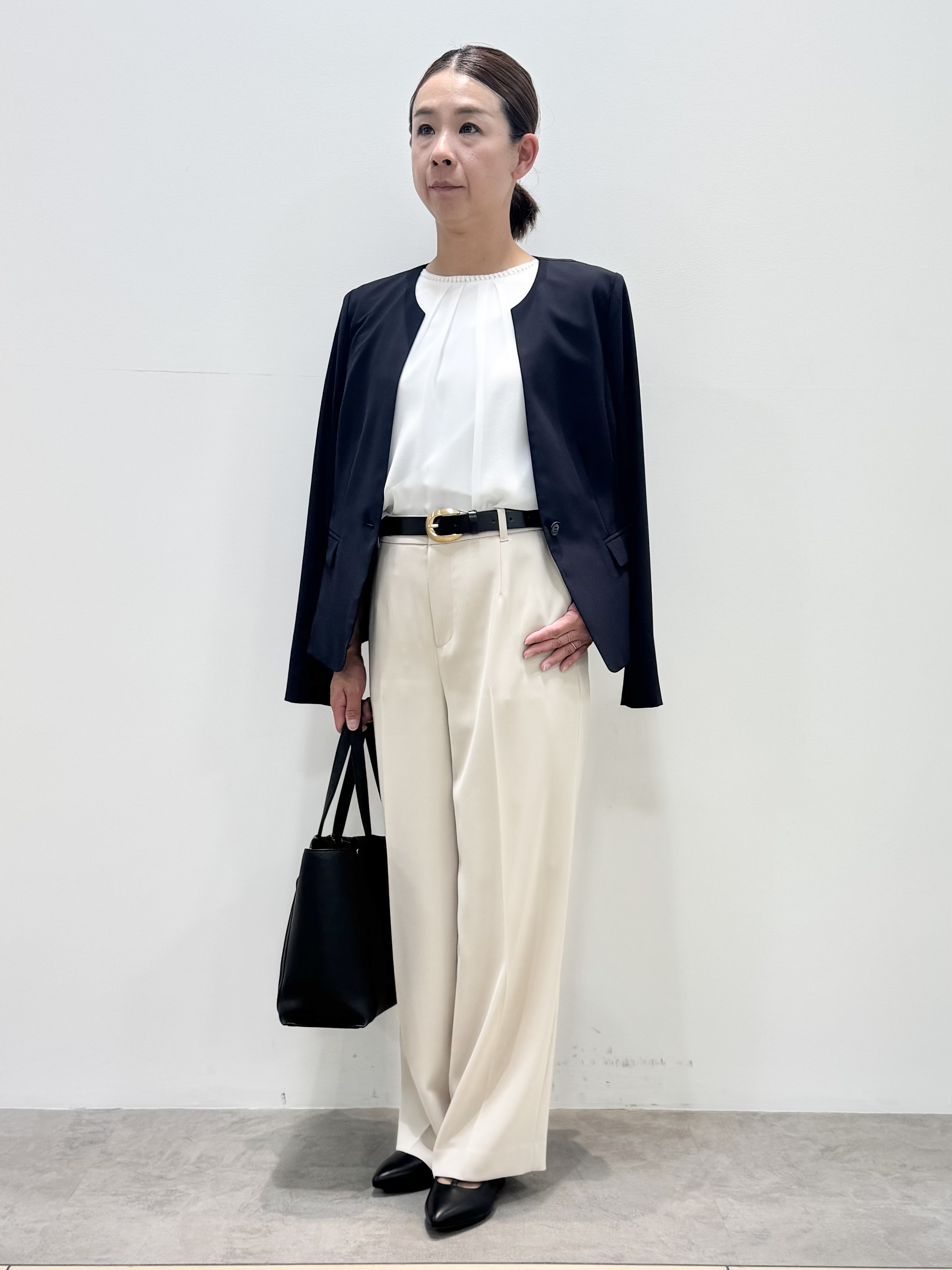 koyaさんの「Reflect｜【S-4Lサイズ/UVカット／接触冷感】シフォンジャージブラウス」を使ったコーディネート