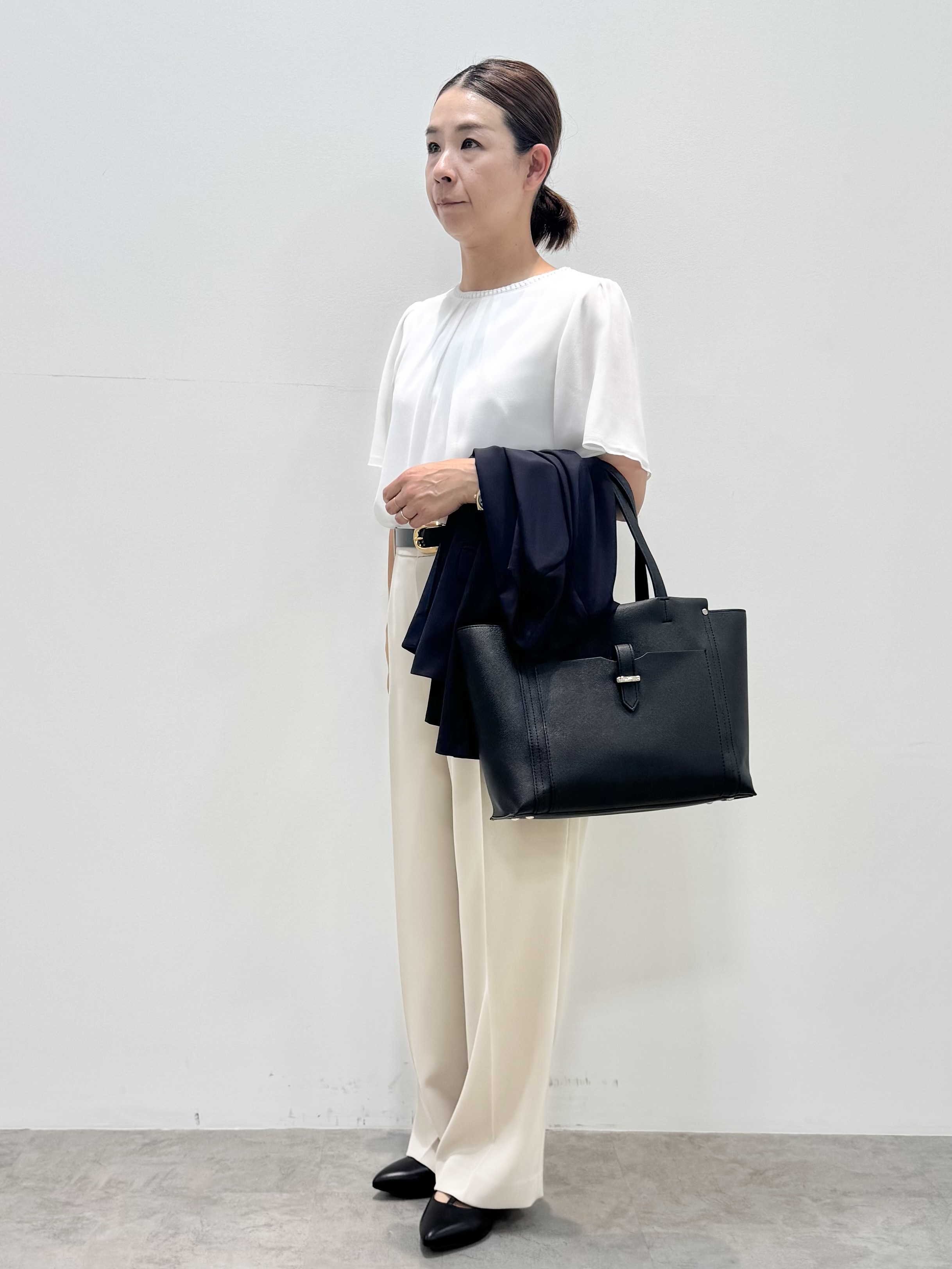 koyaさんの「Reflect｜【S-4Lサイズ/UVカット／接触冷感】シフォンジャージブラウス」を使ったコーディネート