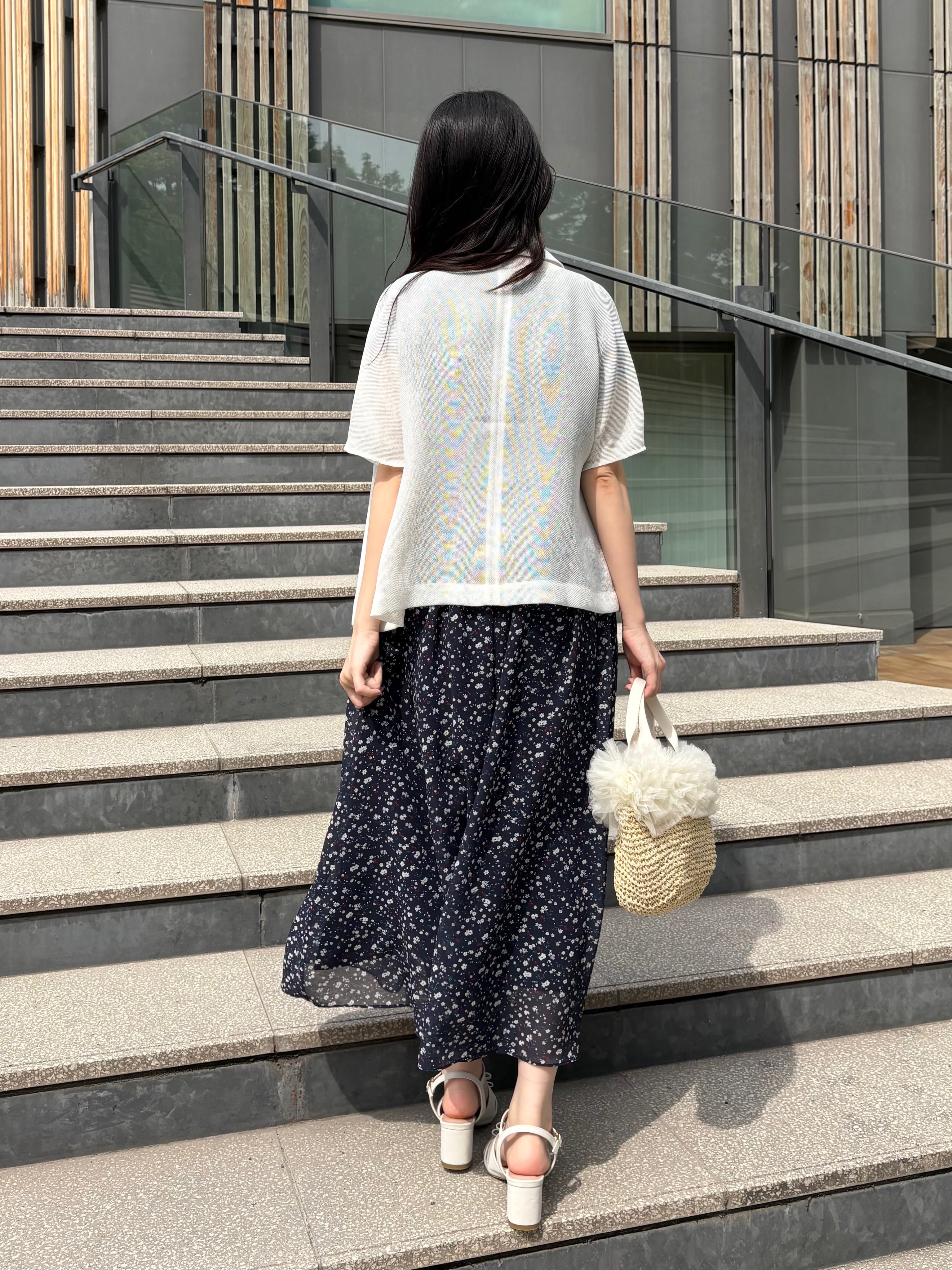 AOIさんの「Couture brooch｜【洗える】メッシュ調 半袖ジャケット」を使ったコーディネート