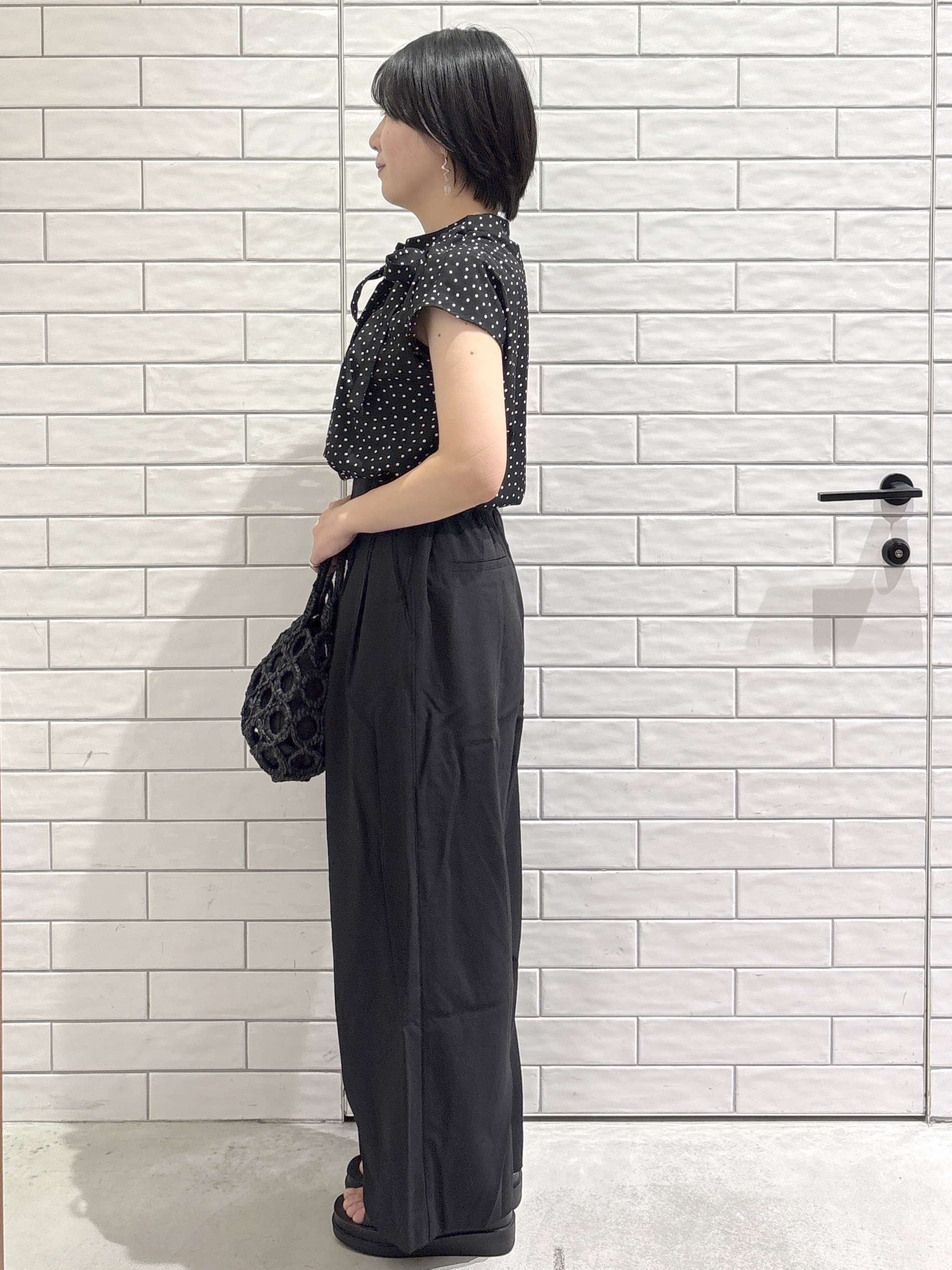 ayumiさんの「OPAQUE.CLIP｜ドットボウタイブラウス【洗濯機OK】」を使ったコーディネート