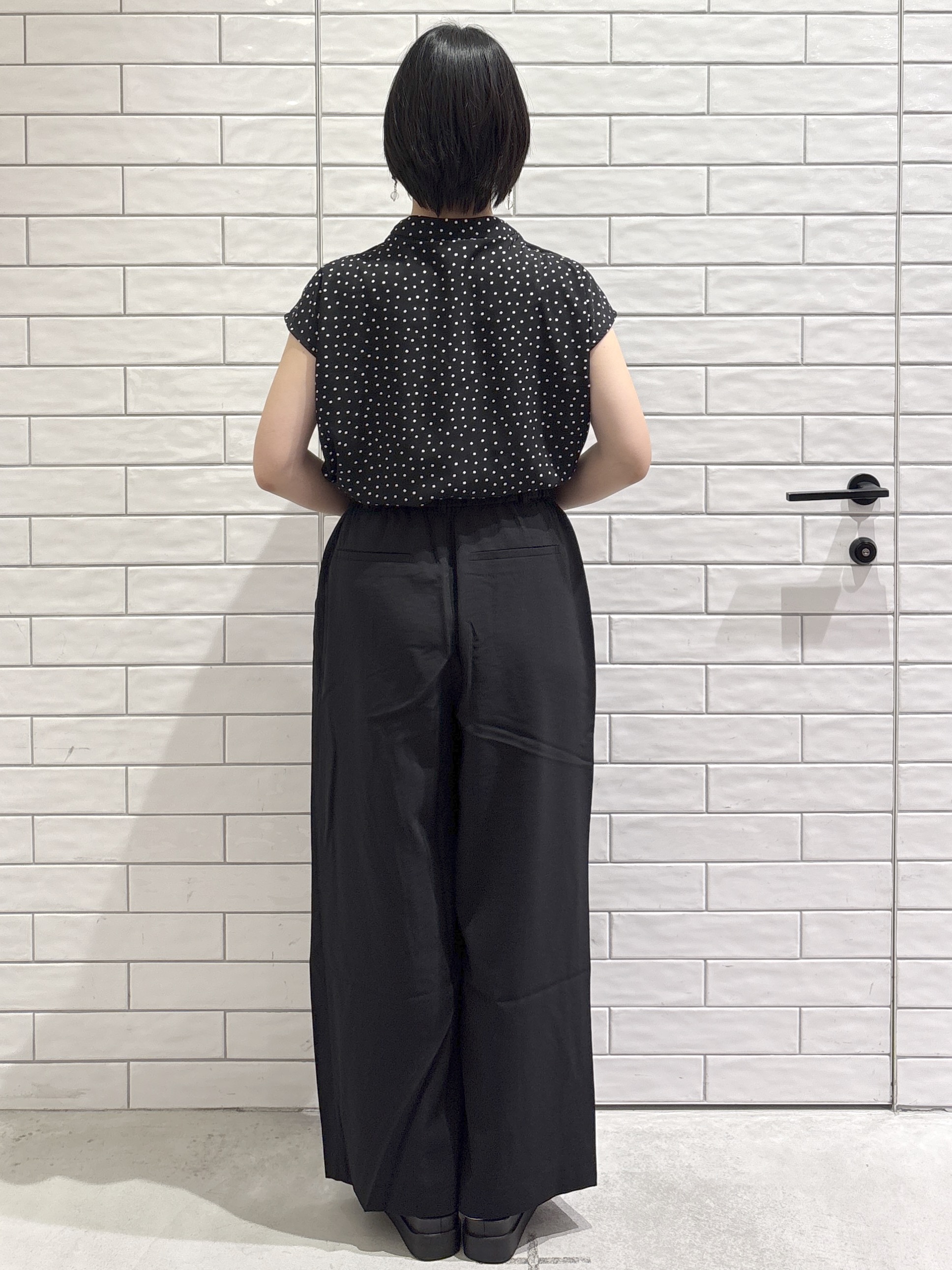 ayumiさんの「OPAQUE.CLIP｜ドットボウタイブラウス【洗濯機OK】」を使ったコーディネート