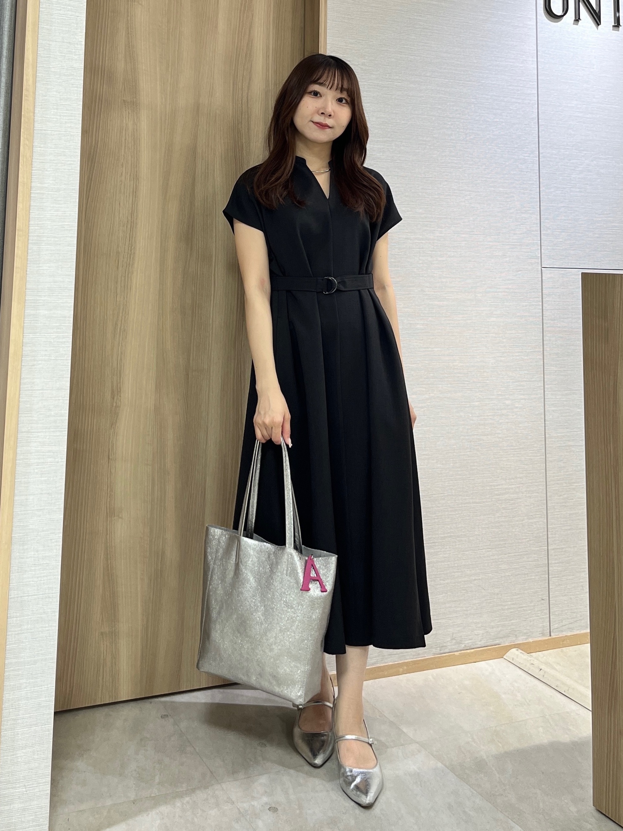 KAHOさんの「UNTITLED｜【UV/接触冷感/遮熱/通気性】スラブバンドカラーワンピース」を使ったコーディネート