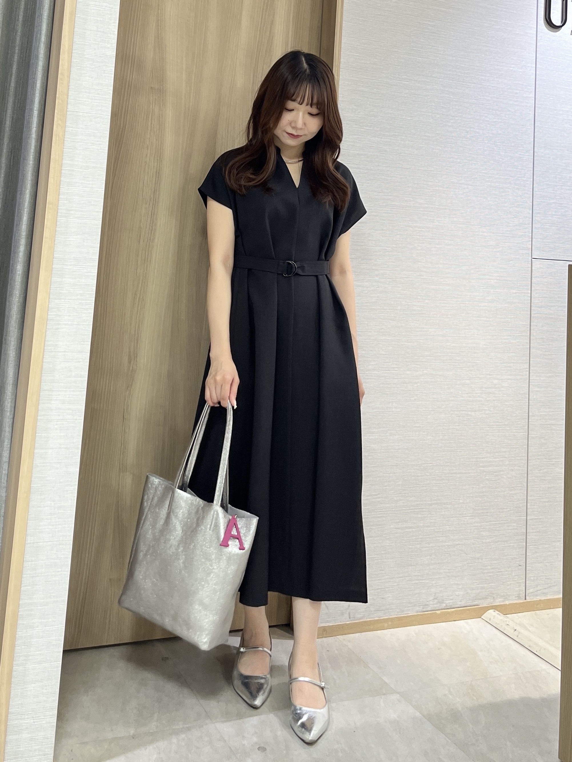 KAHOさんの「UNTITLED｜【UV/接触冷感/遮熱/通気性】スラブバンドカラーワンピース」を使ったコーディネート