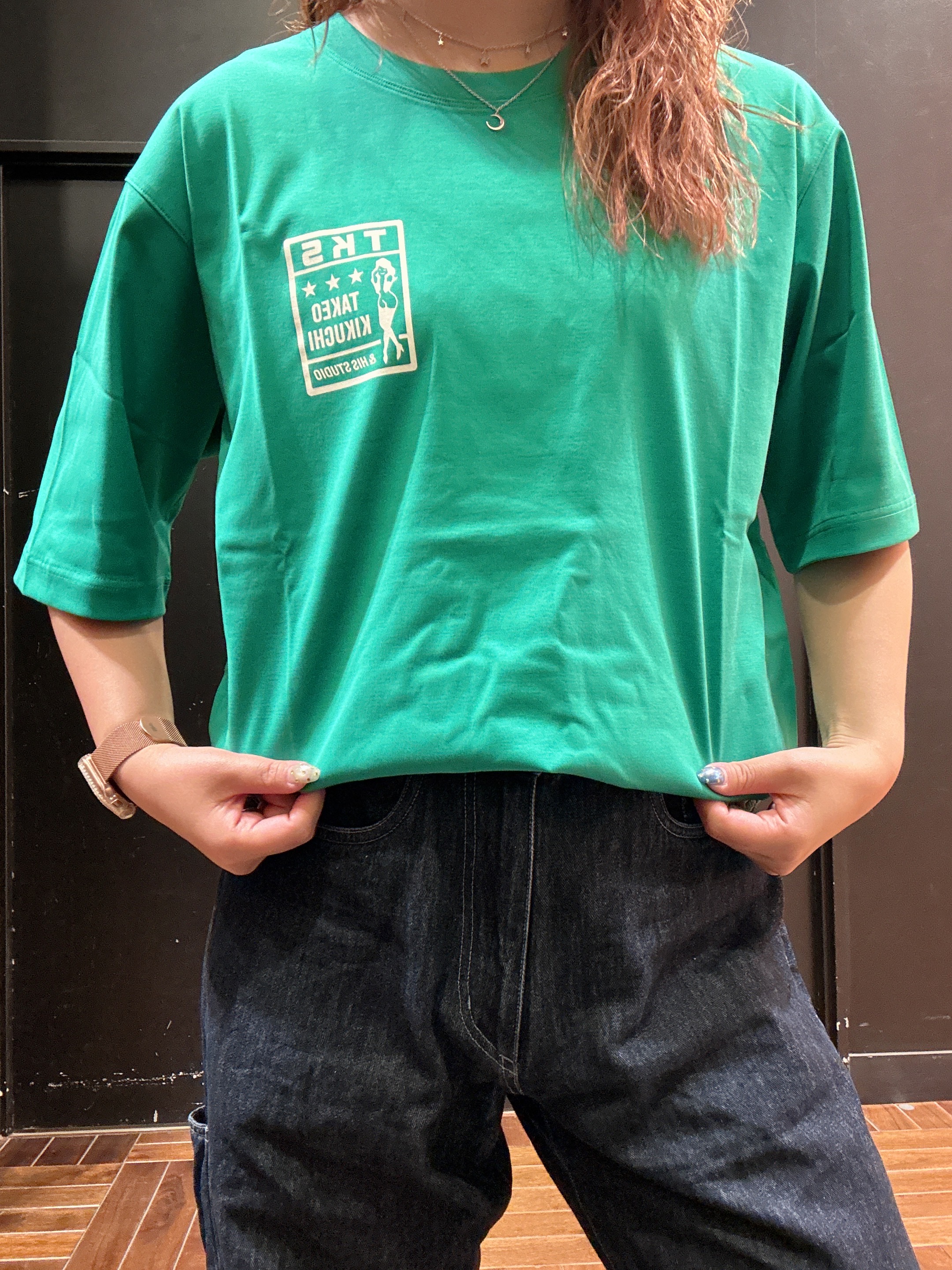 ヒナさんの「TAKEO KIKUCHI｜【BOWLER HAT LABEL】アイスクリアコットン ピンナップガール 半袖Tシャツ」を使ったコーディネート