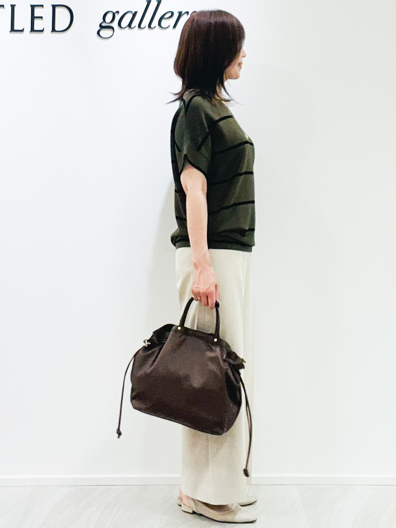 めいさんの「UNTITLED｜【11色展開/体型カバー】前後2WAYフレンチスリーブニット」を使ったコーディネート