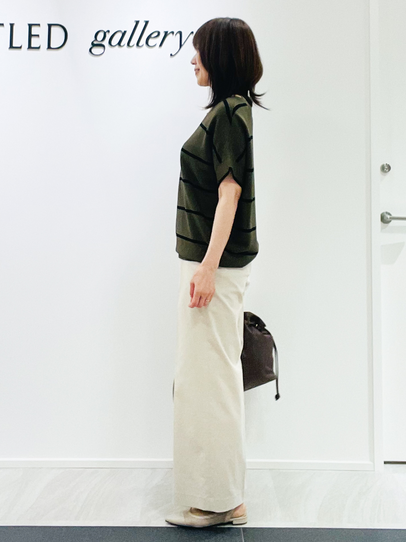 めいさんの「UNTITLED｜【11色展開/体型カバー】前後2WAYフレンチスリーブニット」を使ったコーディネート