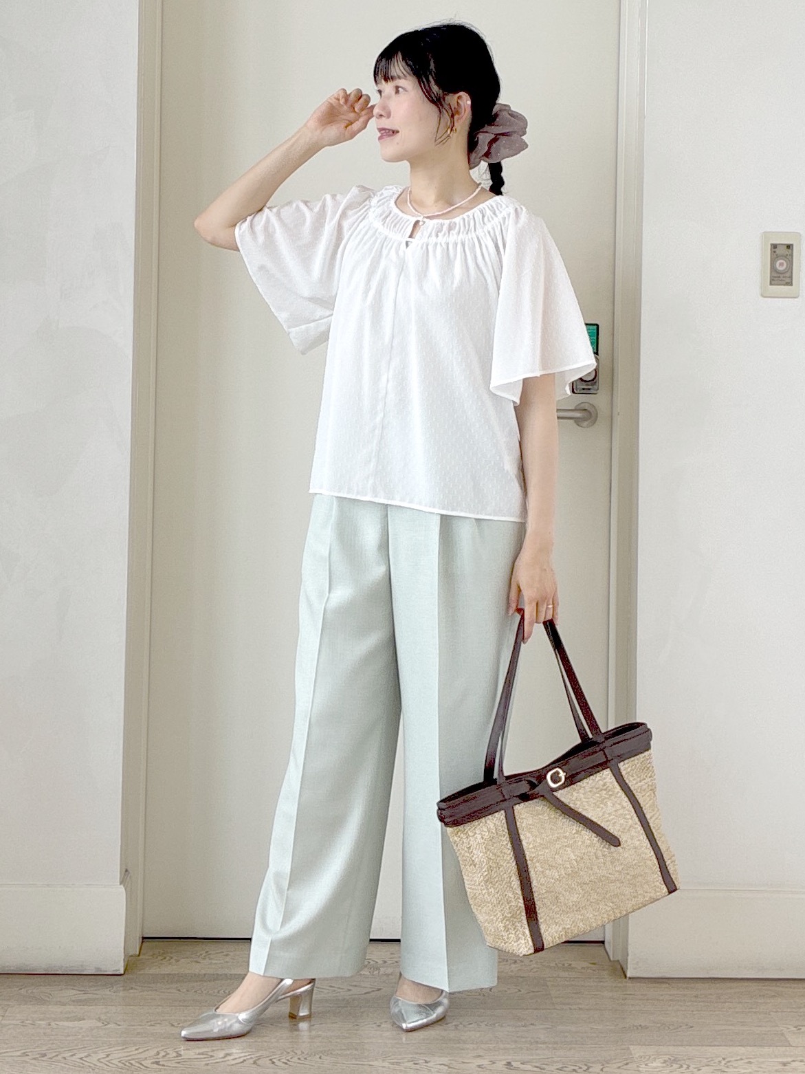  beni_gingerさんの「Reflect｜ネックギャザーデザインブラウス」を使ったコーディネート